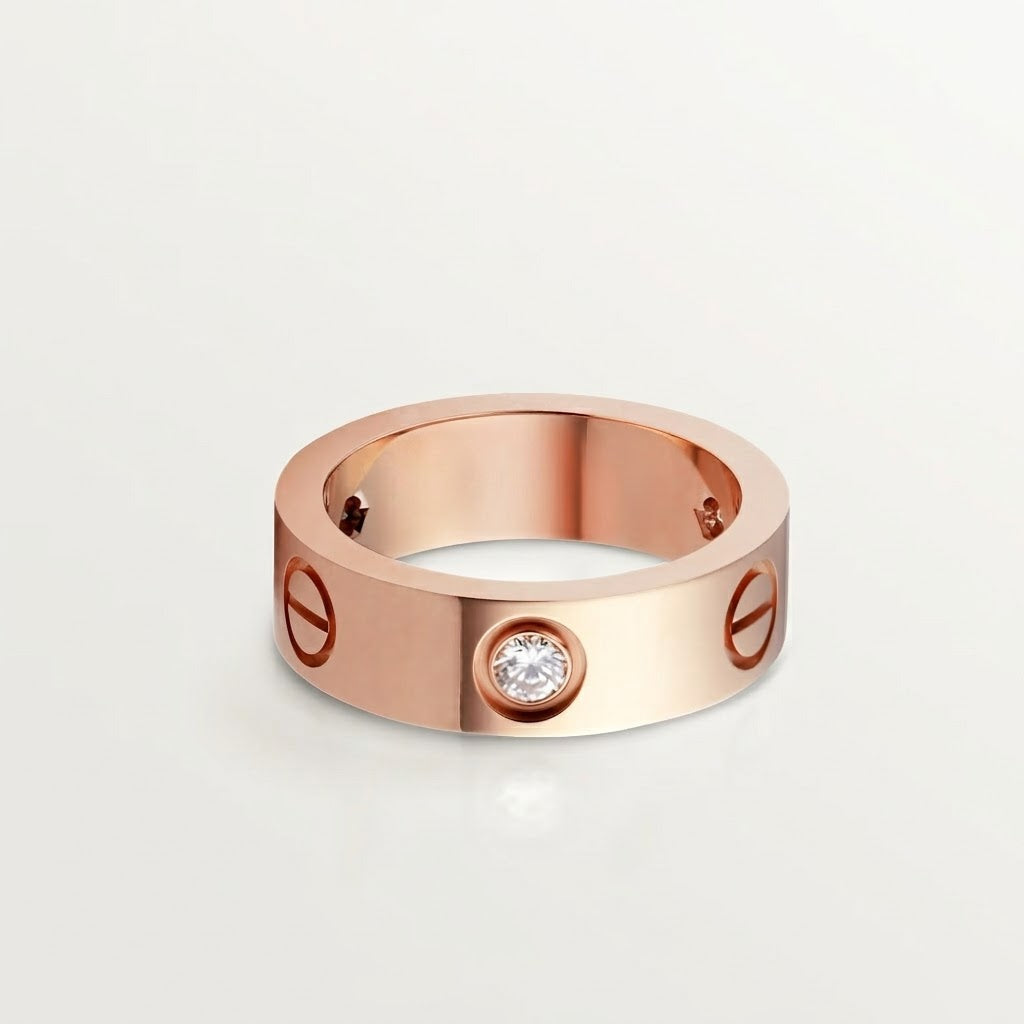 AV Amour Ring 3 Diamonds - (Rose Gold)