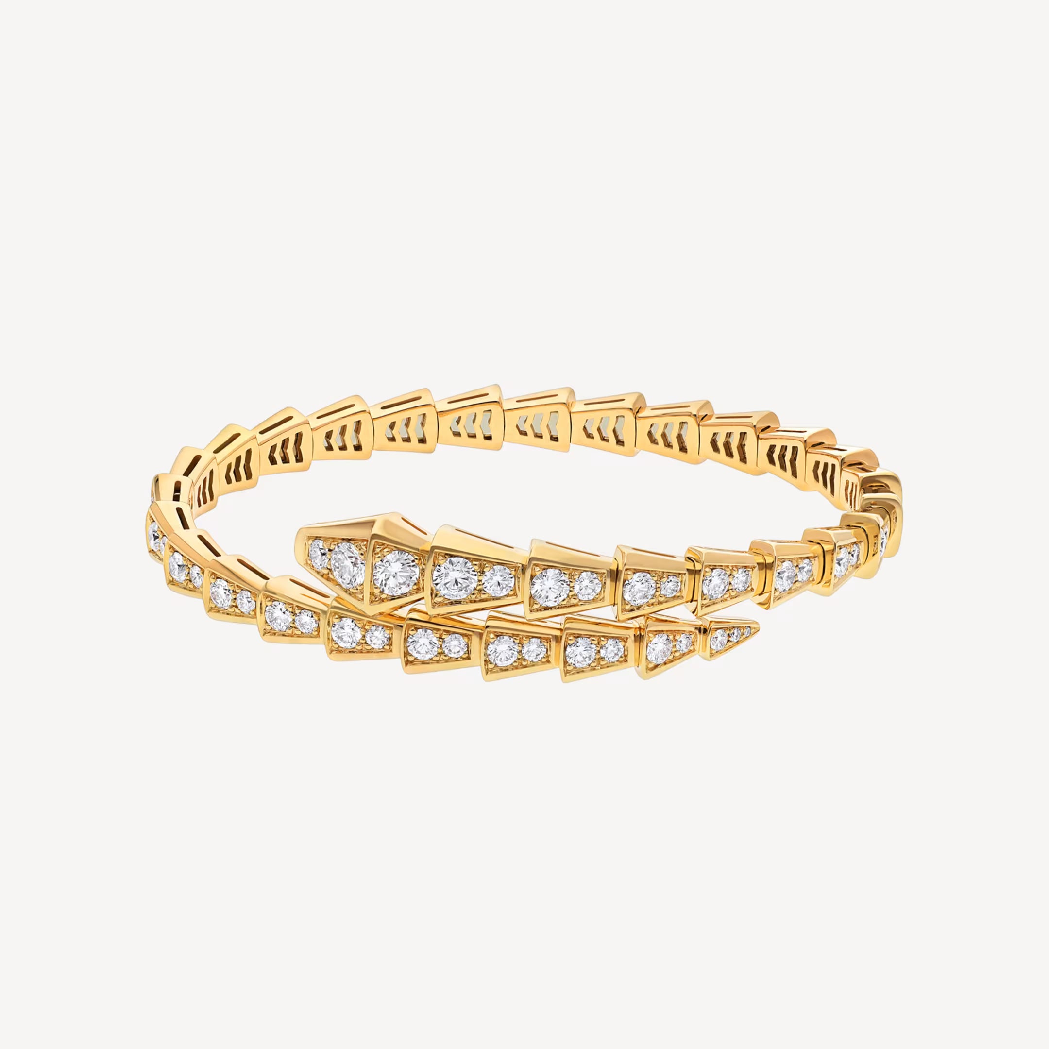 AV Viper Essence Bracelet — Full Pavé Diamond (Yellow Gold)