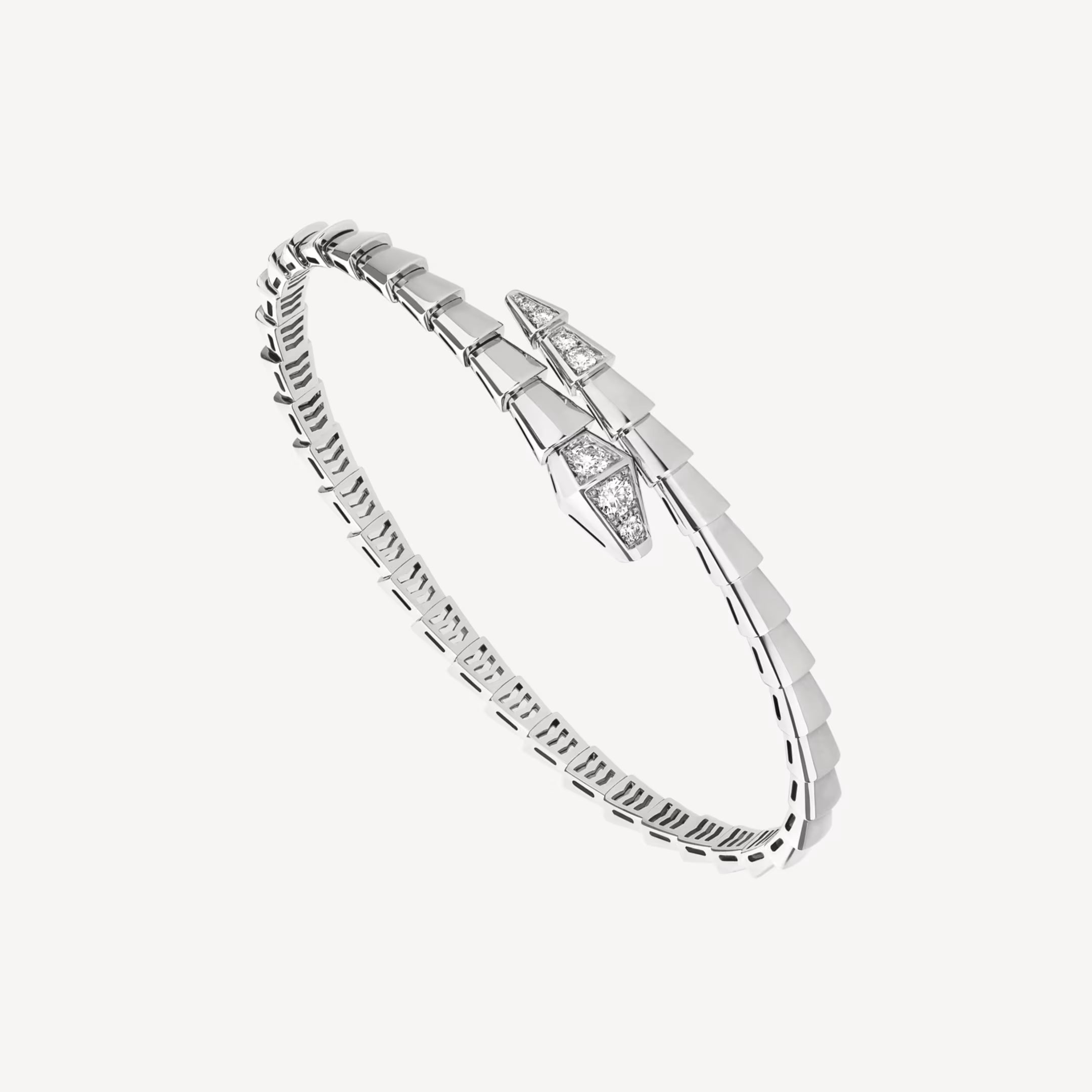 AV Viper Essence Bracelet — Pavé Diamond Head & Tail (White Gold)
