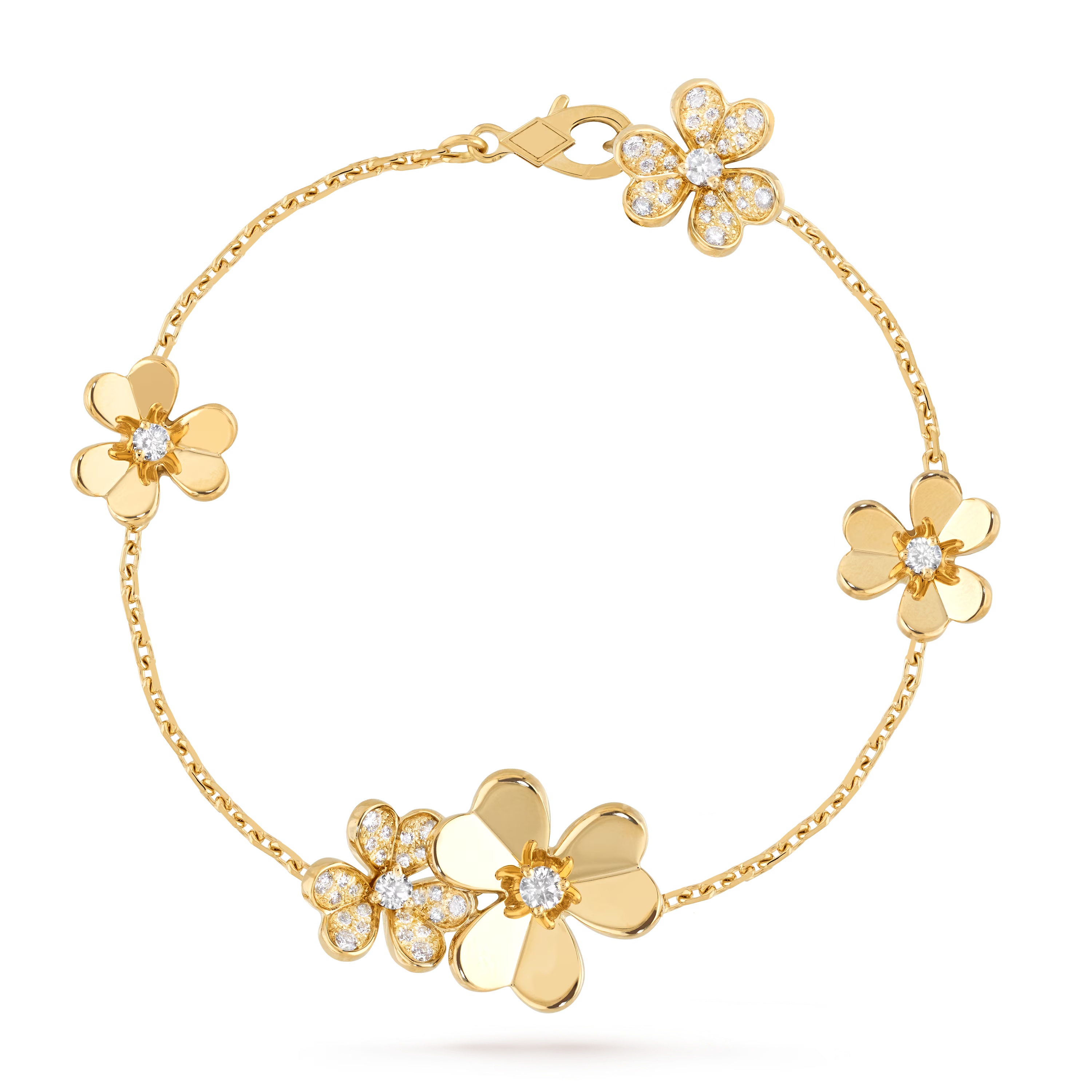 AV Fleur de lumière pendant bracelet, 5 flowers