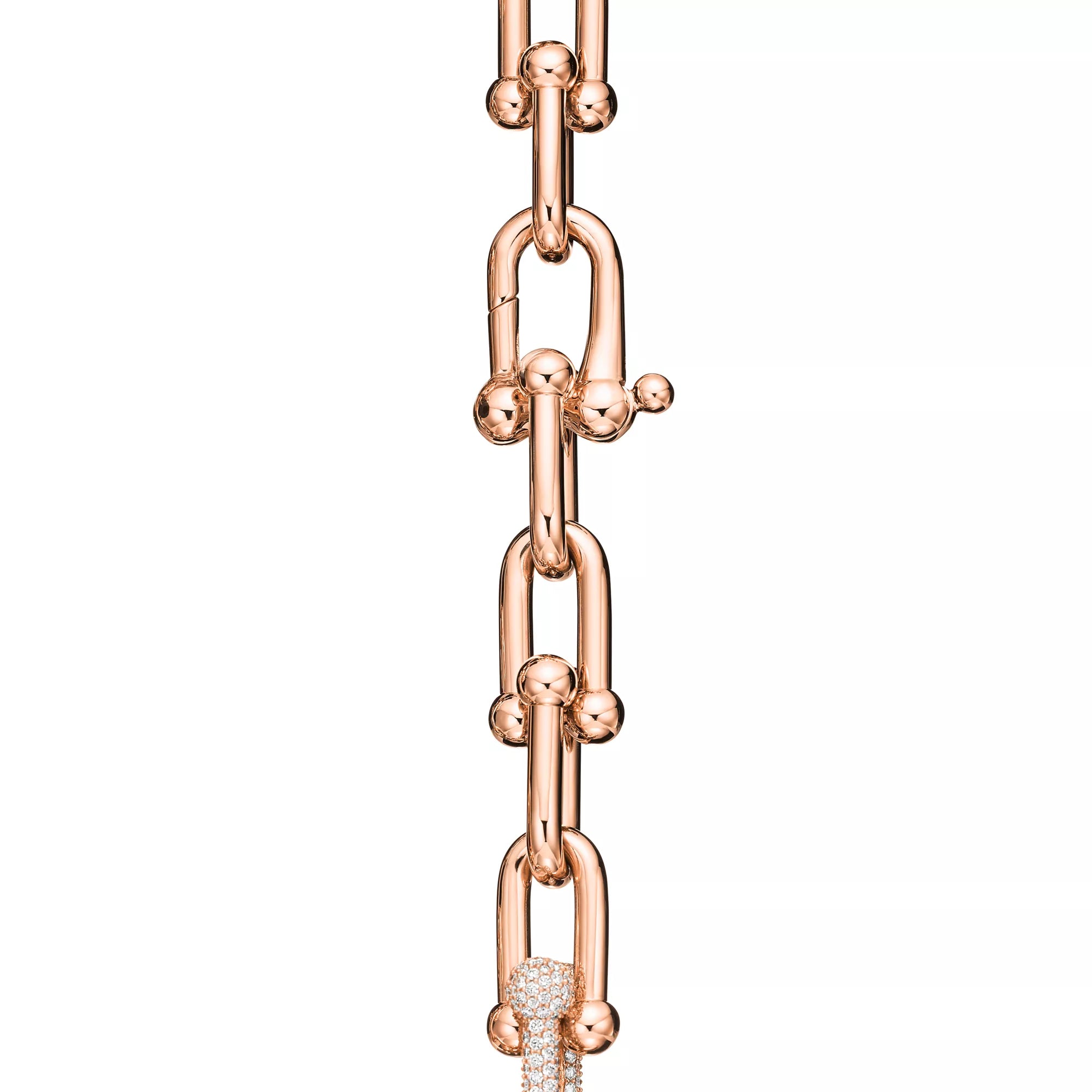 AV Pulse Bracelet - Large Link Single Diamond Link (Rose Gold)