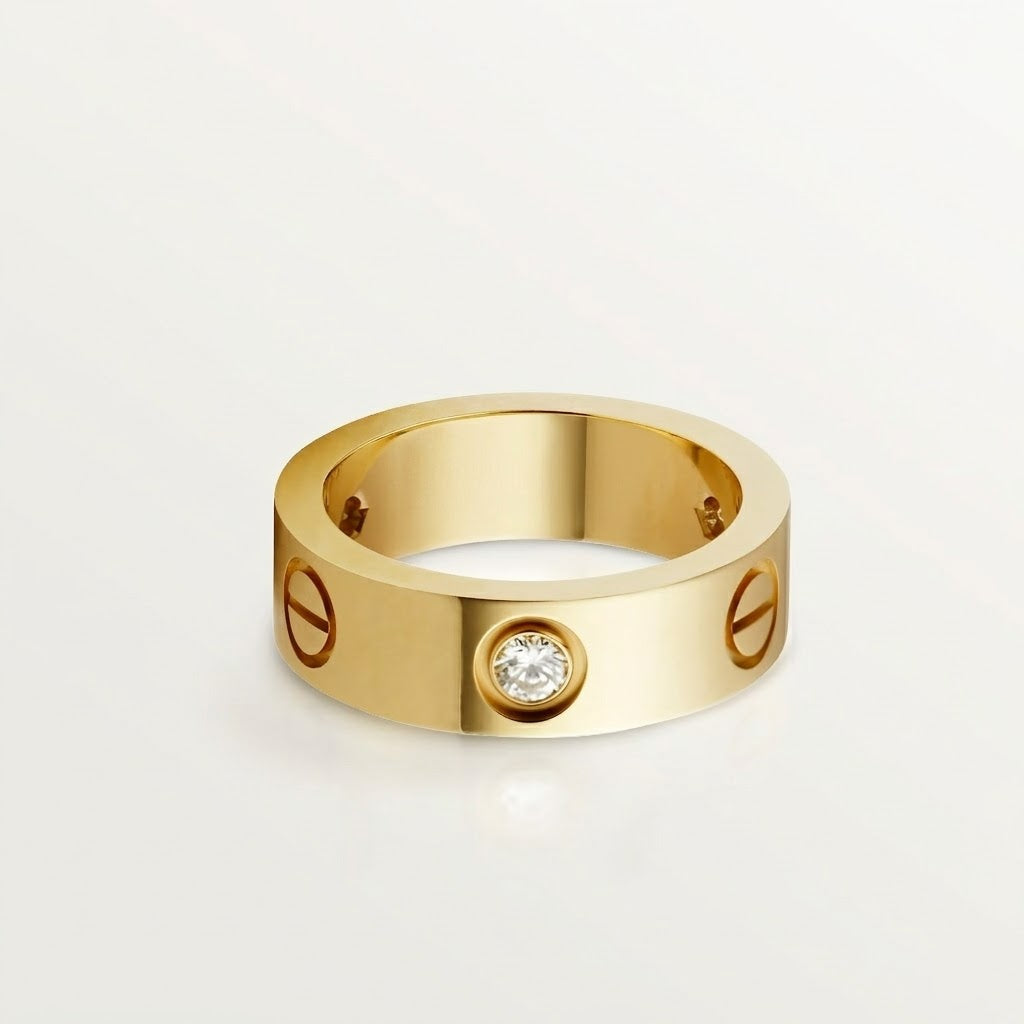 AV Amour Ring 3 Diamonds - (Yellow Gold)
