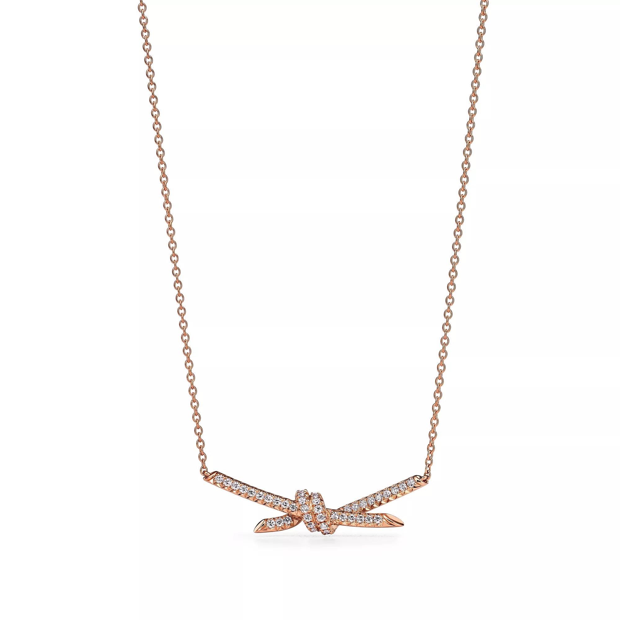AV Lucent Necklace - Pendant with Diamonds (Rose Gold)