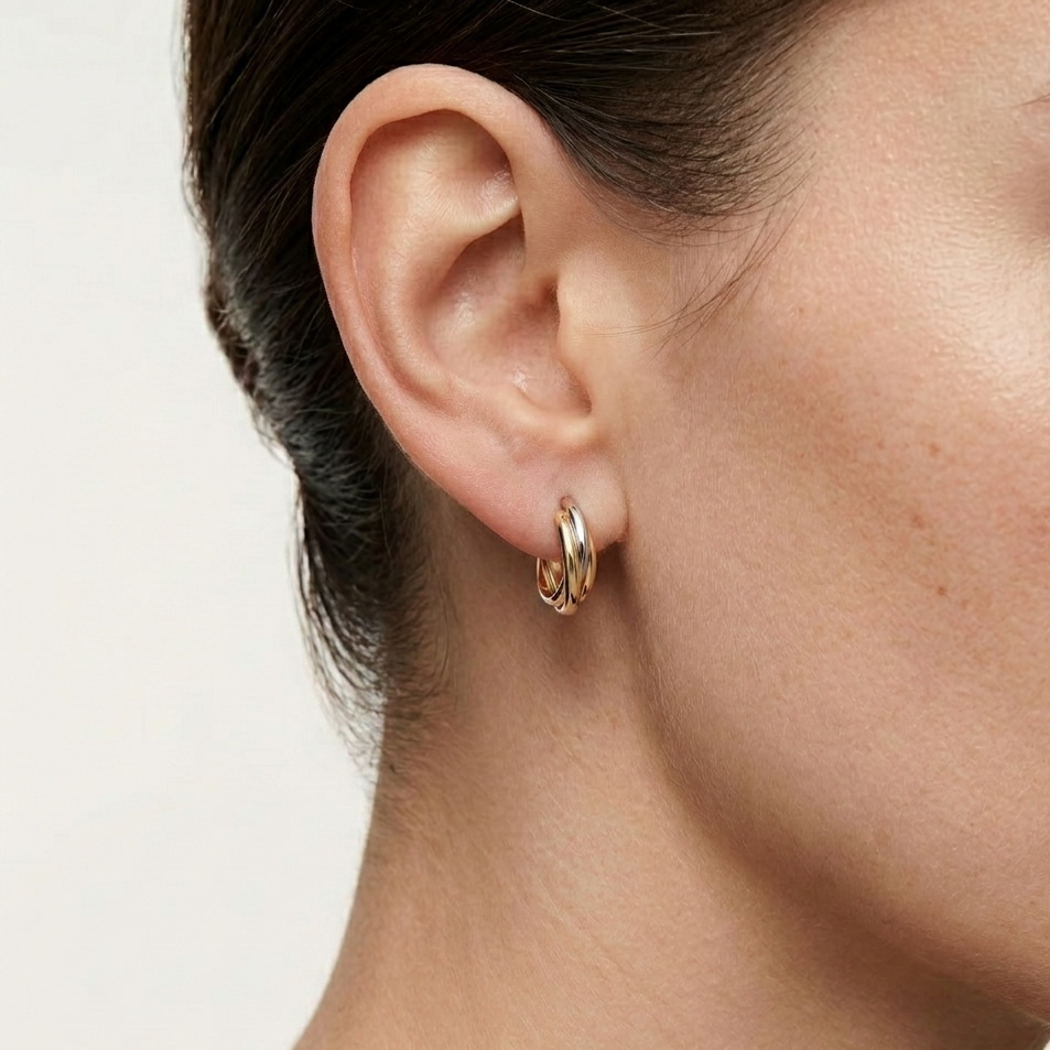 AV Trinity Earrings – Small Model (18K Gold)