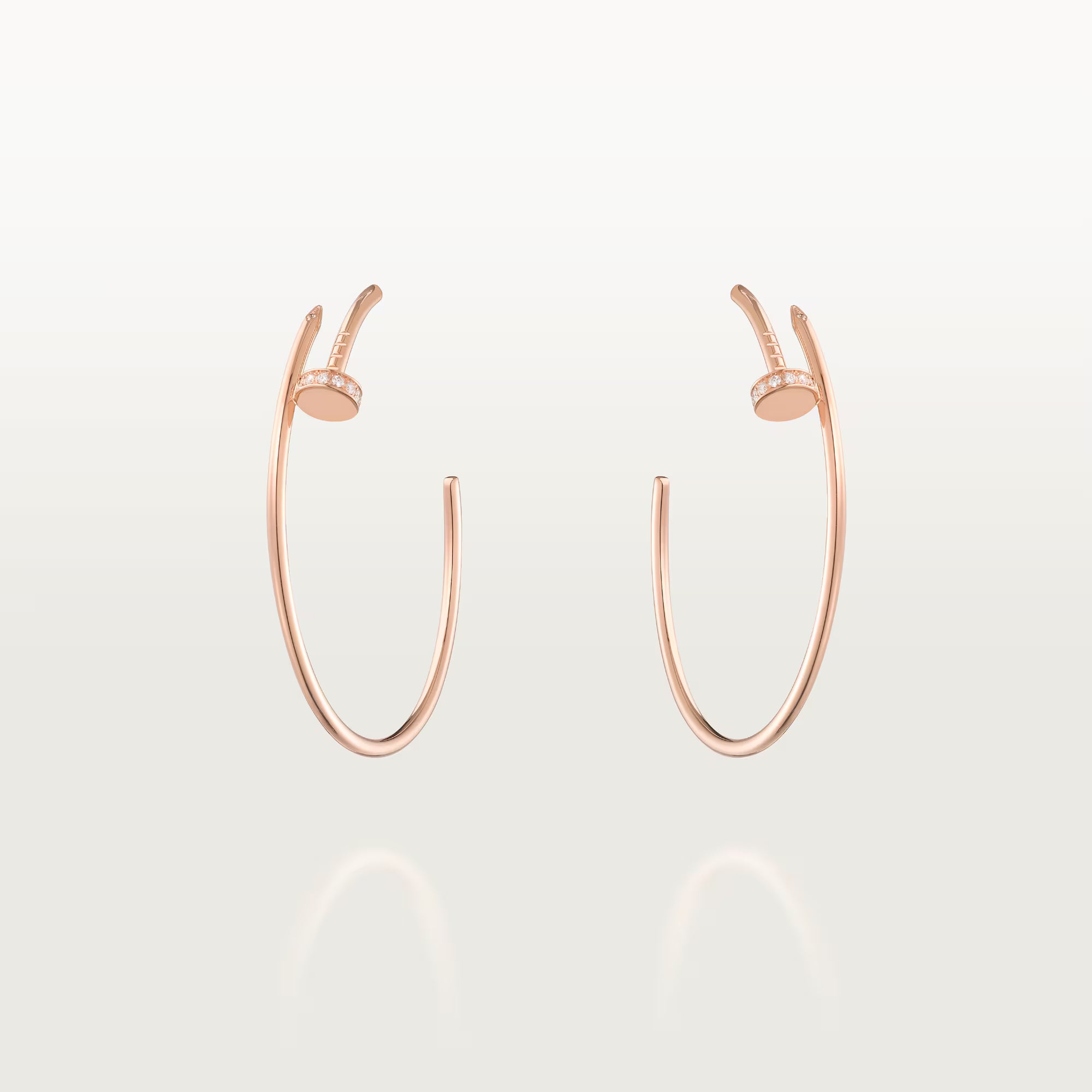 AV Linéa Clou Hoop Earrings Diamonds – Large Model (Rose Gold)