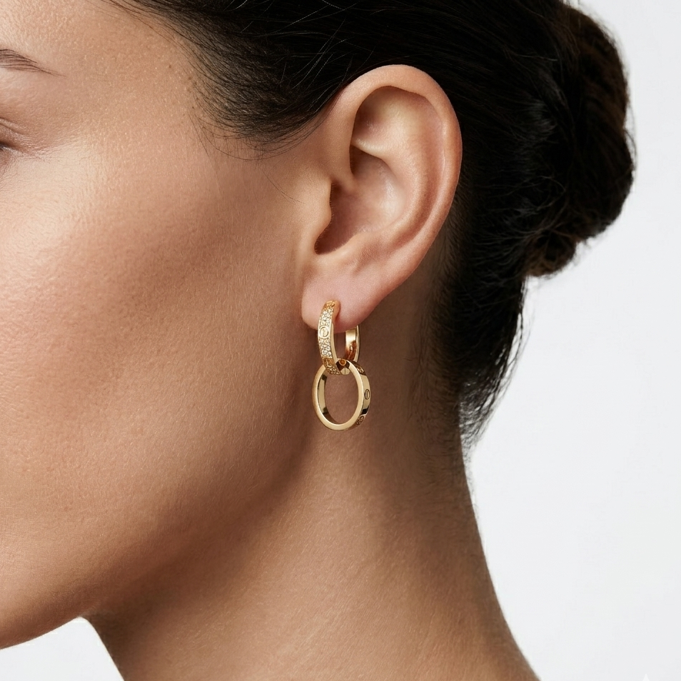 AV Amour Multiware Earrings – Small Model (Yellow Gold)