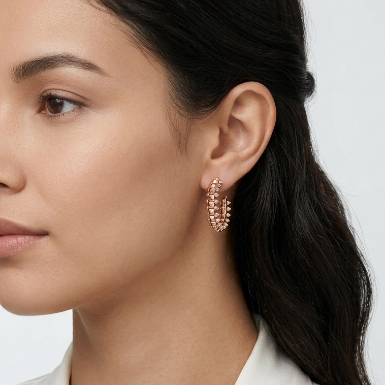 AV Heurt Hoop Earrings – Small Model (Rose Gold)
