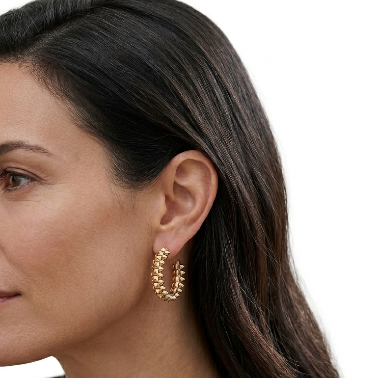 AV Heurt Hoop Earrings – Small Model (Yellow Gold)