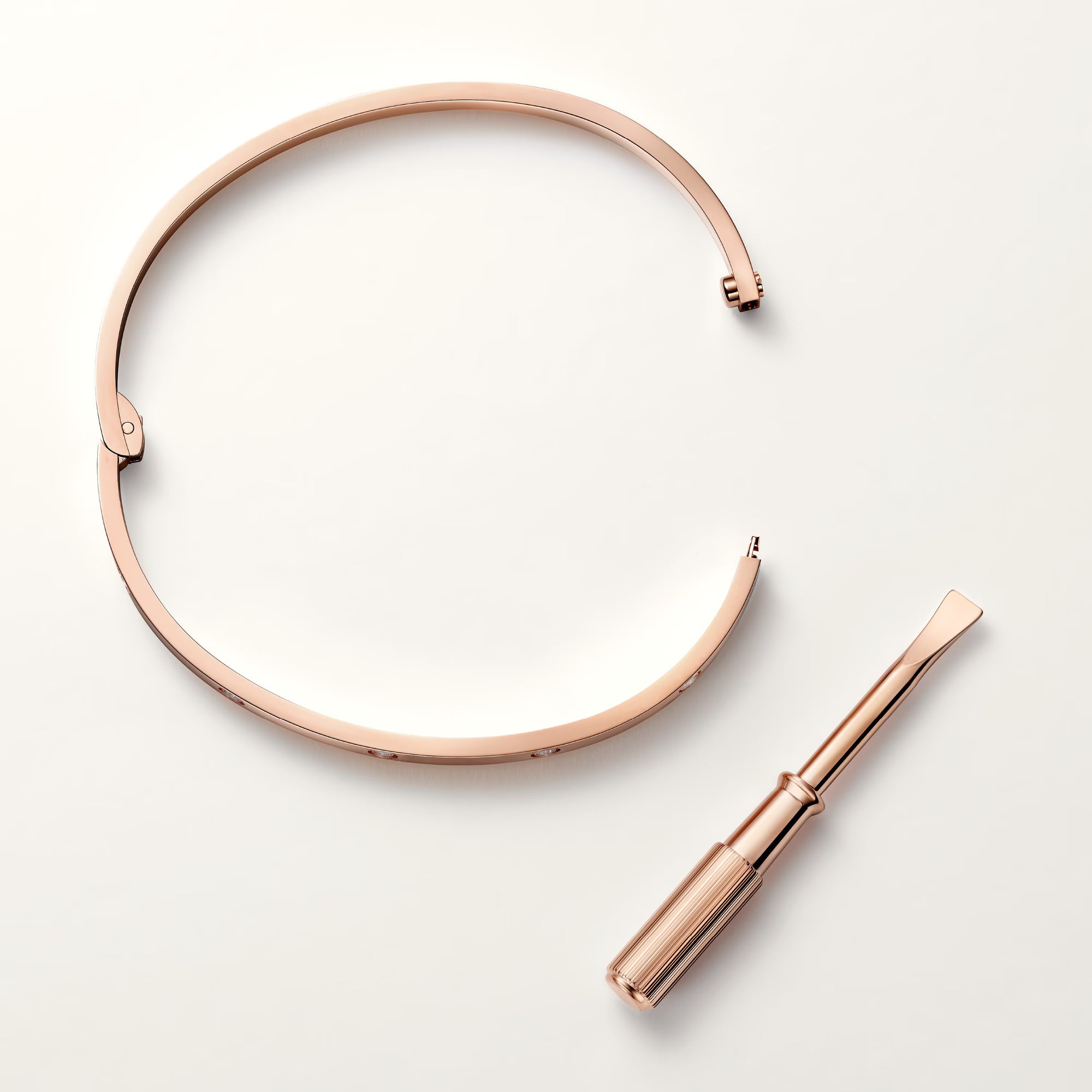AV Amour Bracelet - Small Model, 10 Diamonds (Rose Gold)