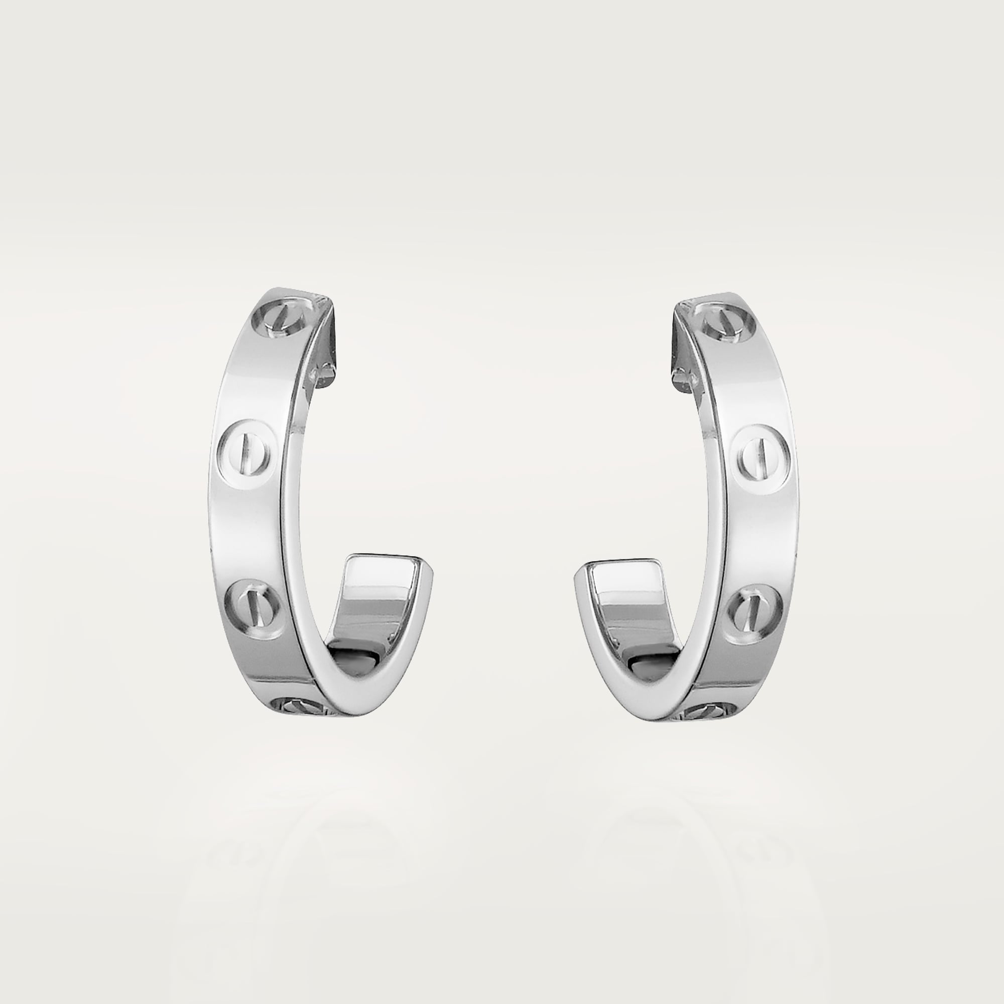 AV Amour Hoop Earrings – Small Model (White Gold)