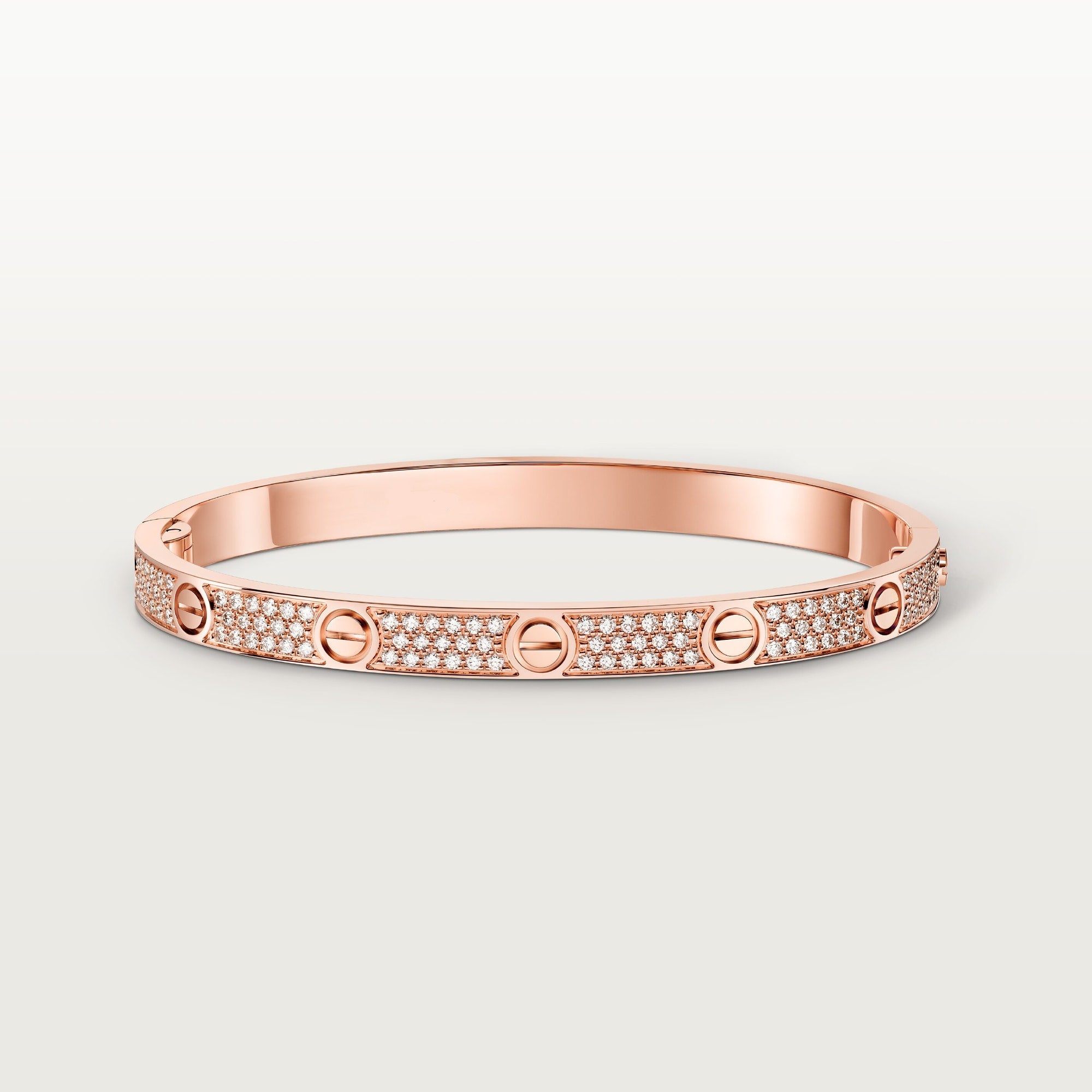 AV Amour Bracelet - Medium Pavé Model (Rose Gold)