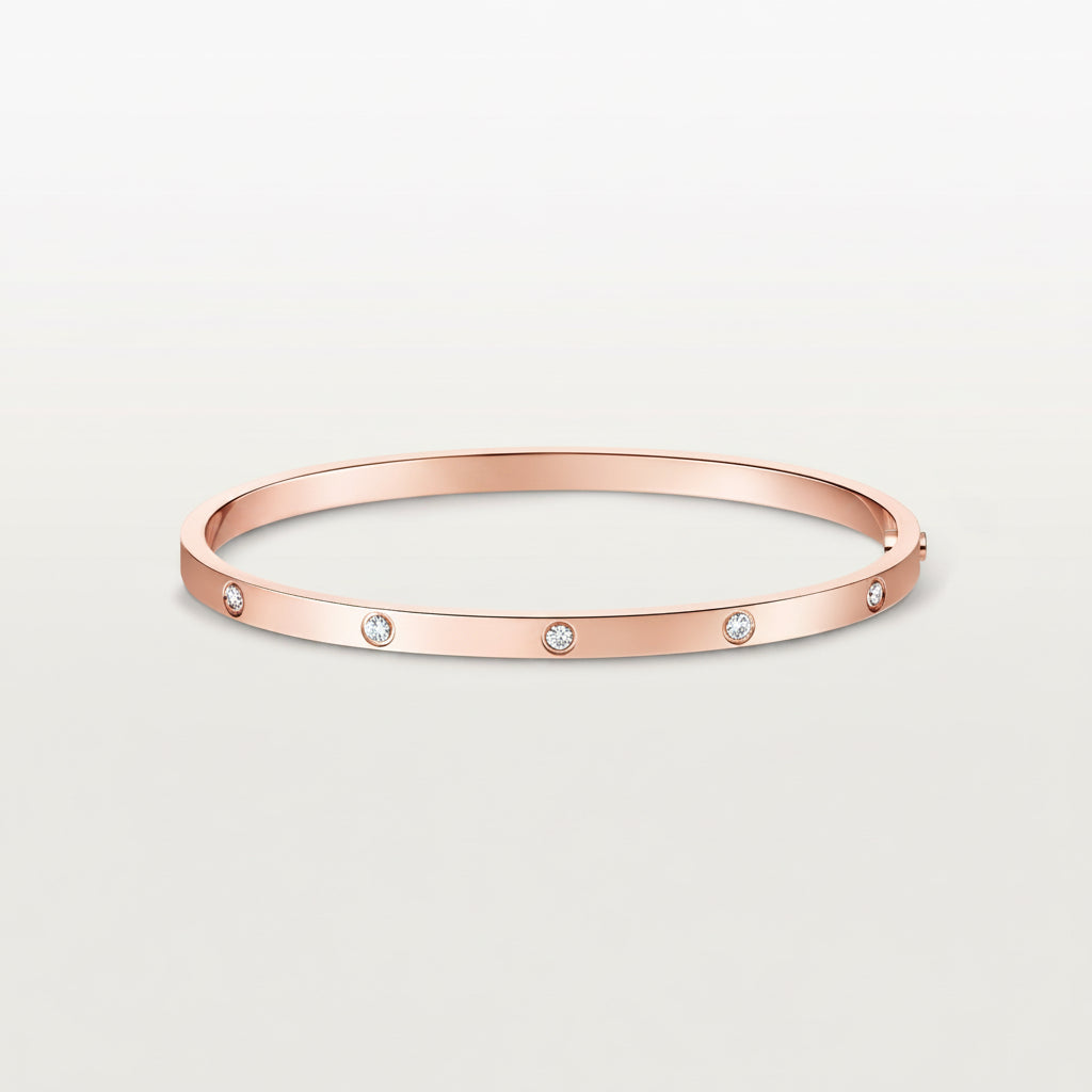 AV Amour Bracelet - Small Model, 10 Diamonds (Rose Gold)