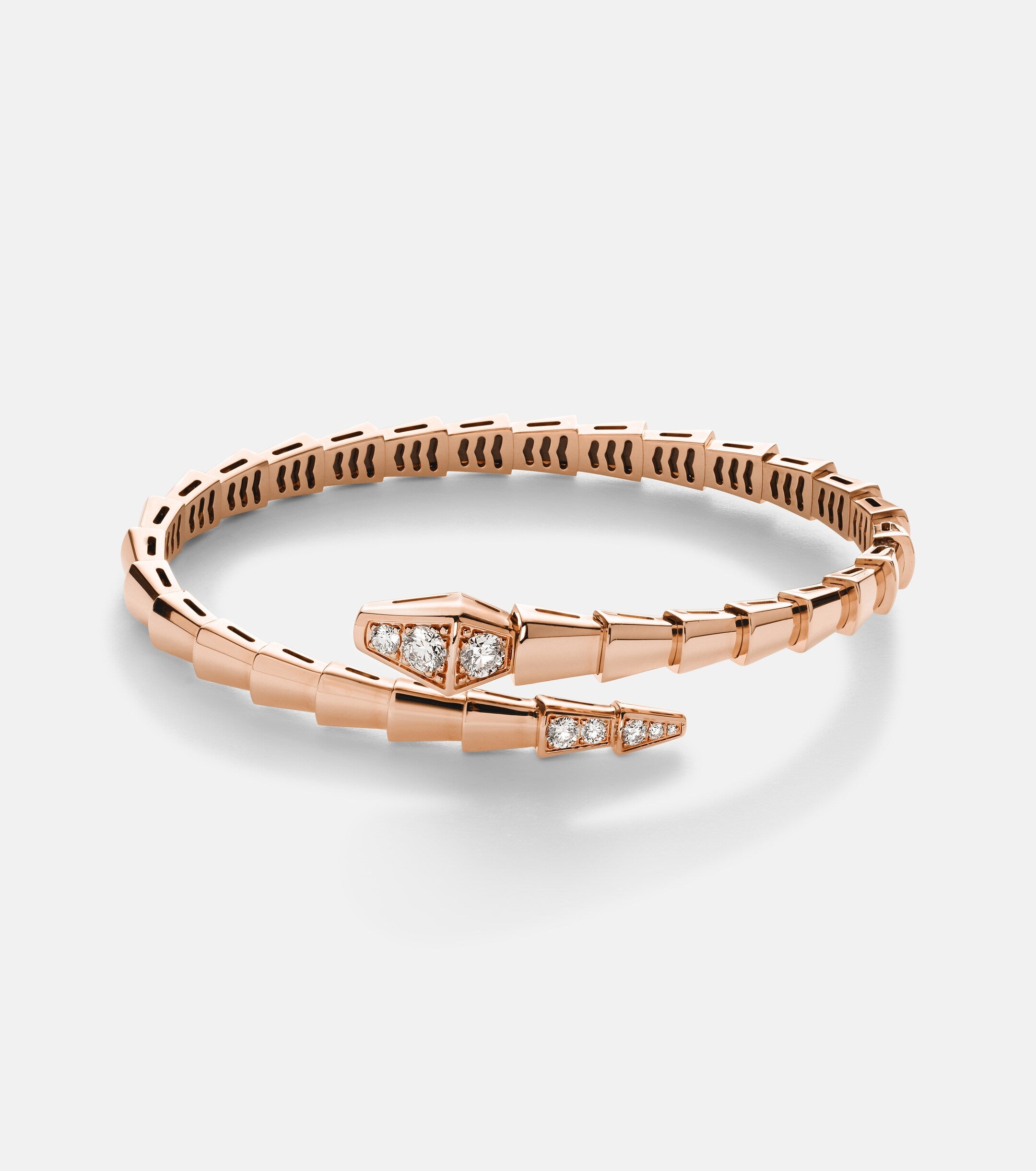 AV Viper Essence Bracelet — Pavé Diamond Head & Tail (Rose Gold)