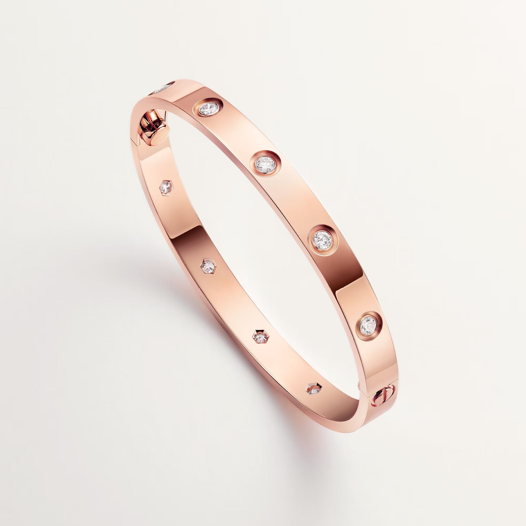 AV Amour Bracelet - Classic Model, 10 Diamonds (Rose Gold)