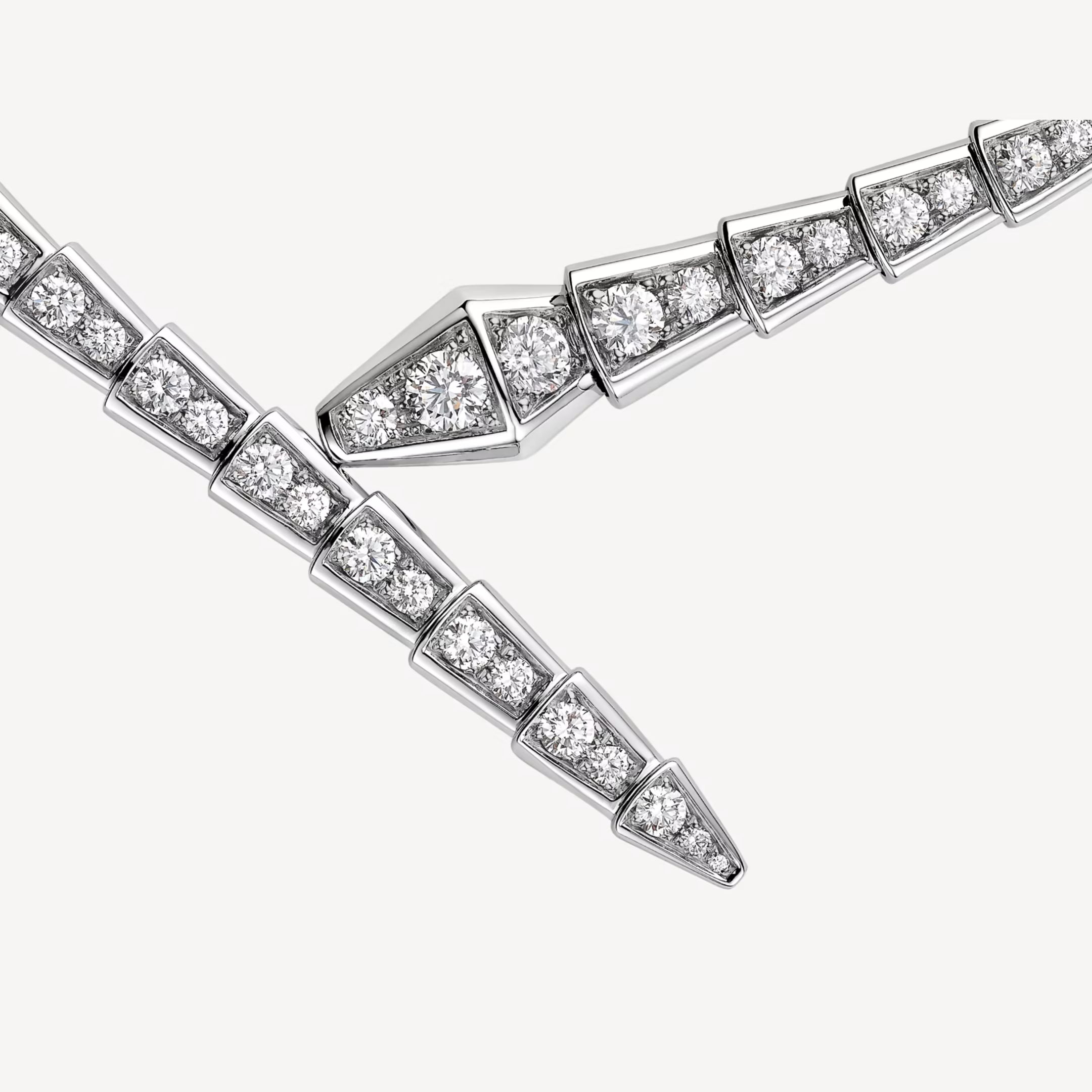 AV Viper Essence Necklace — Full Pavé Diamond (White Gold)