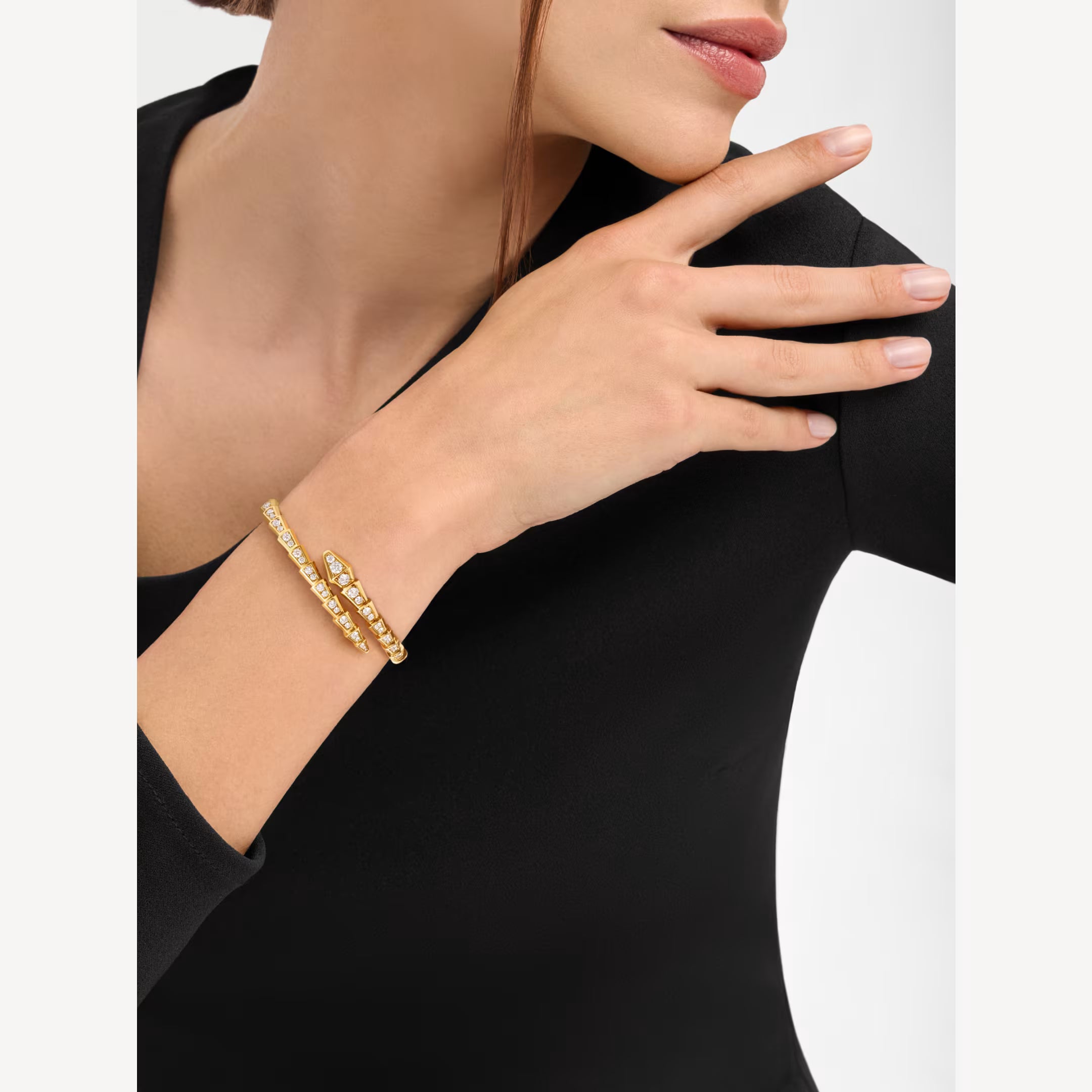 AV Viper Essence Bracelet — Full Pavé Diamond (Yellow Gold)