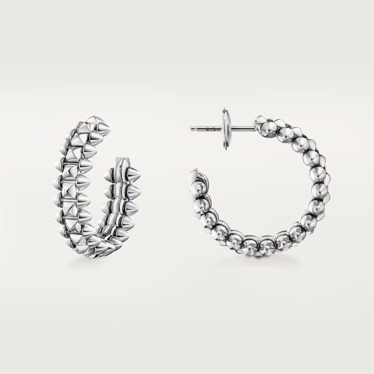 AV Heurt Hoop Earrings – Small Model (White Gold)