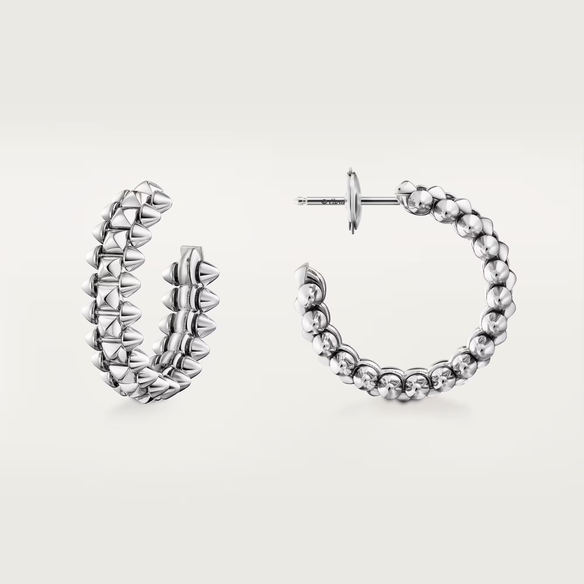 AV Heurt Hoop Earrings – Small Model (White Gold)