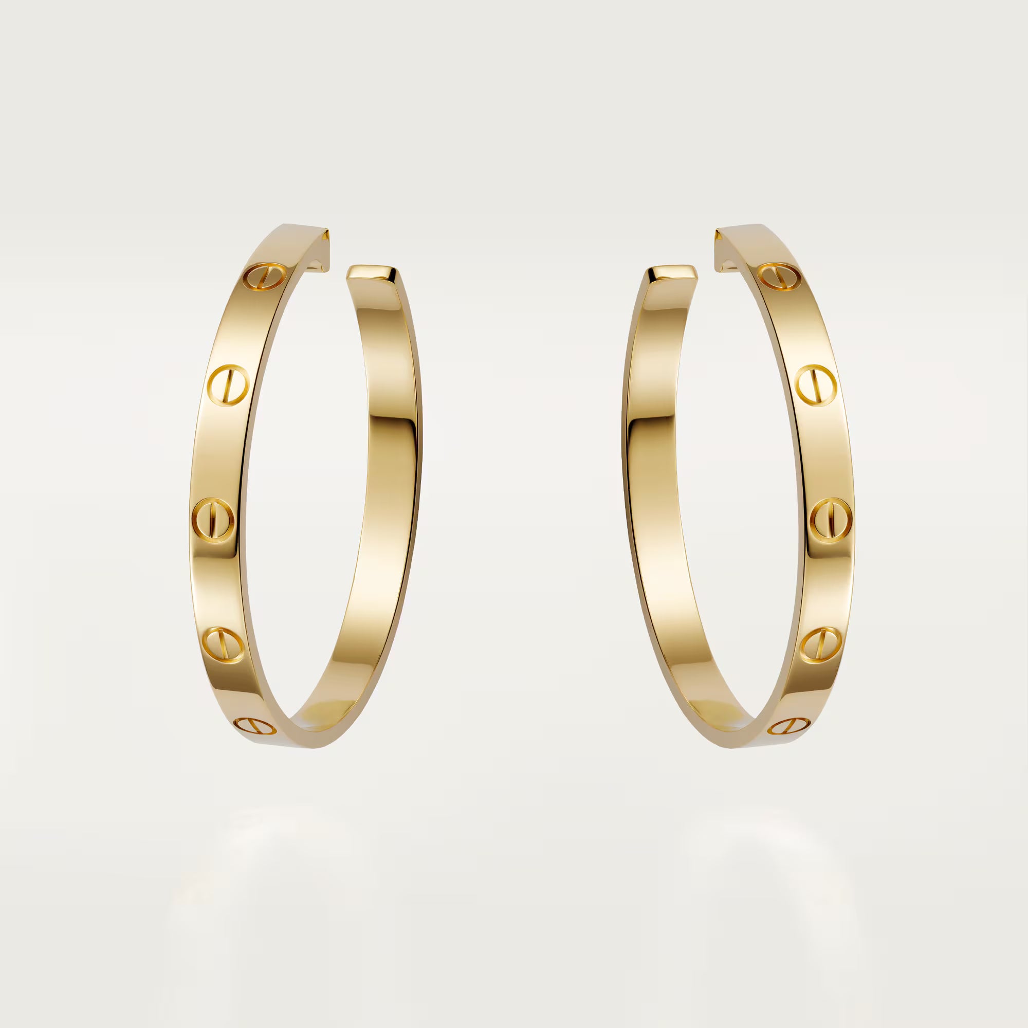 AV Amour Hoop Earrings – Large Model (Yellow Gold)