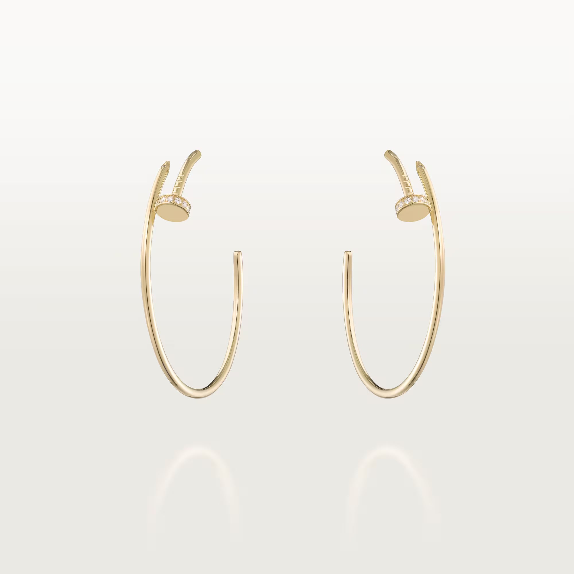 AV Linéa Clou Hoop Earrings Diamonds – Large Model (Yellow Gold)