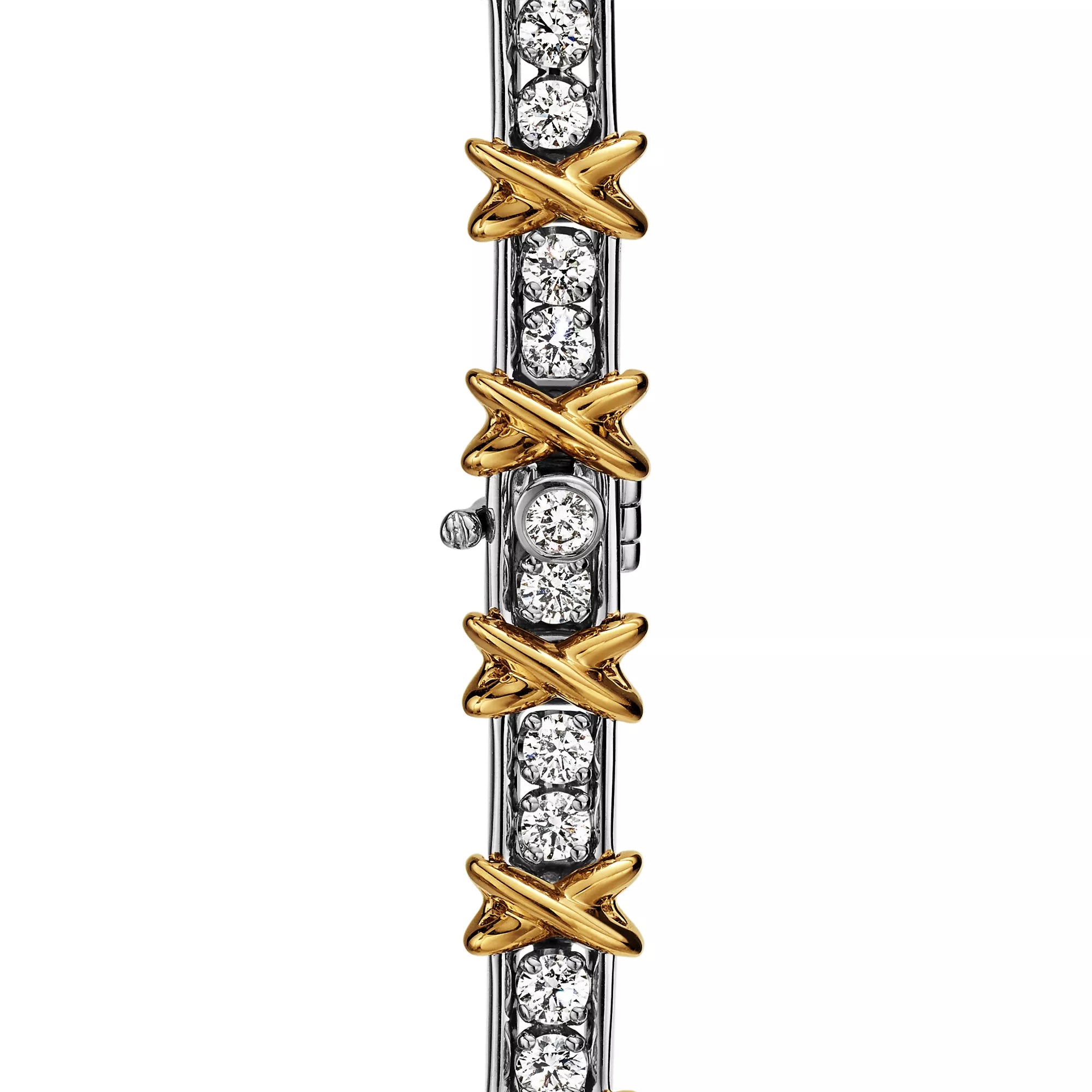 AV Sixteen Stone Bracelet - Yellow Gold with Diamonds