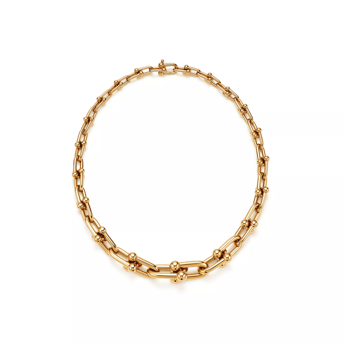 AV Pulse Necklace - Graduated Link (Yellow Gold)