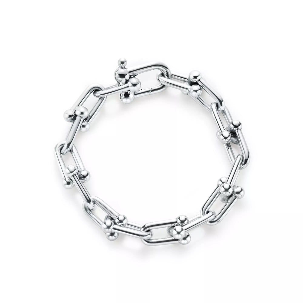 AV Pulse Bracelet - Large Link (White Gold)
