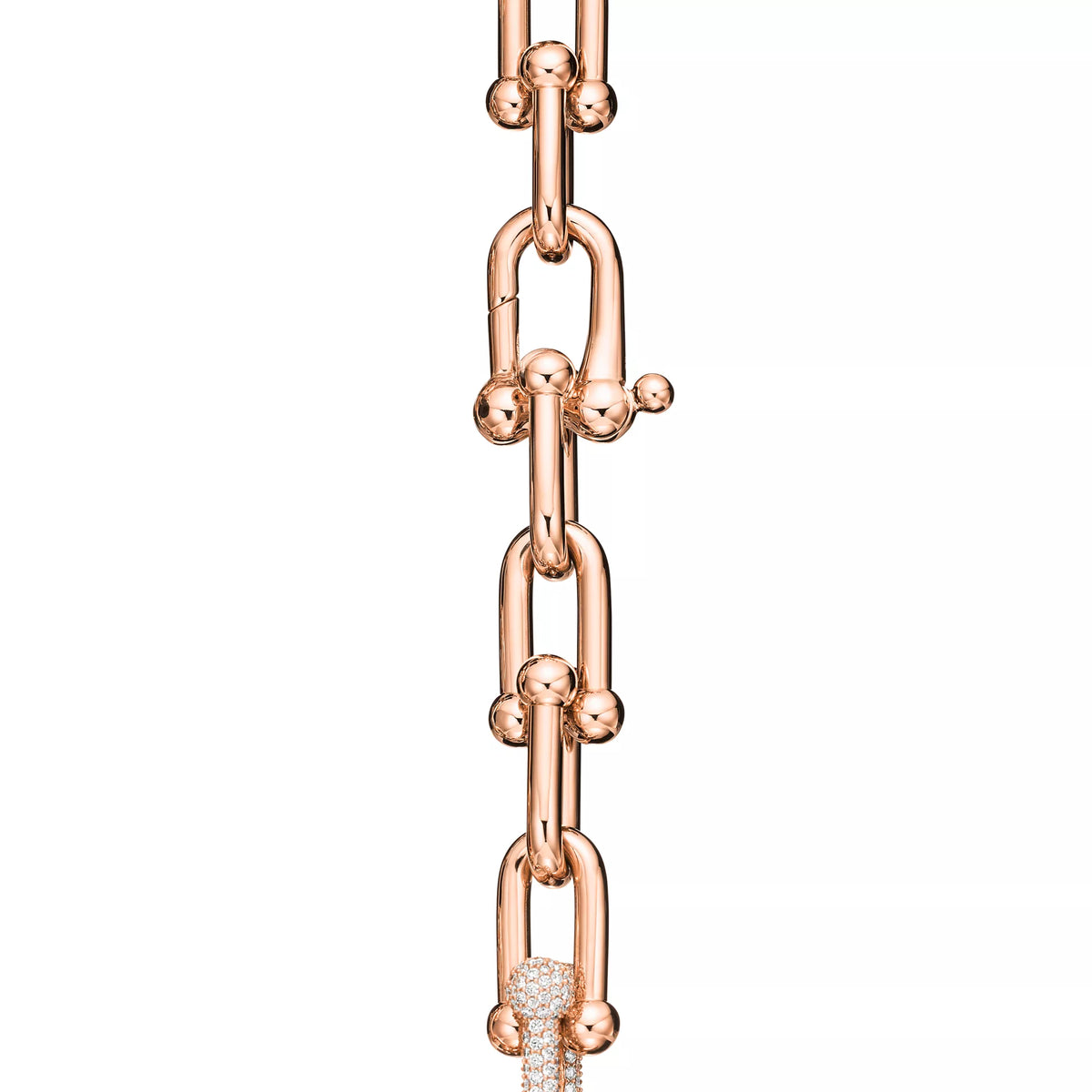 AV Pulse Bracelet - Large Link Single Diamond Link (Rose Gold)