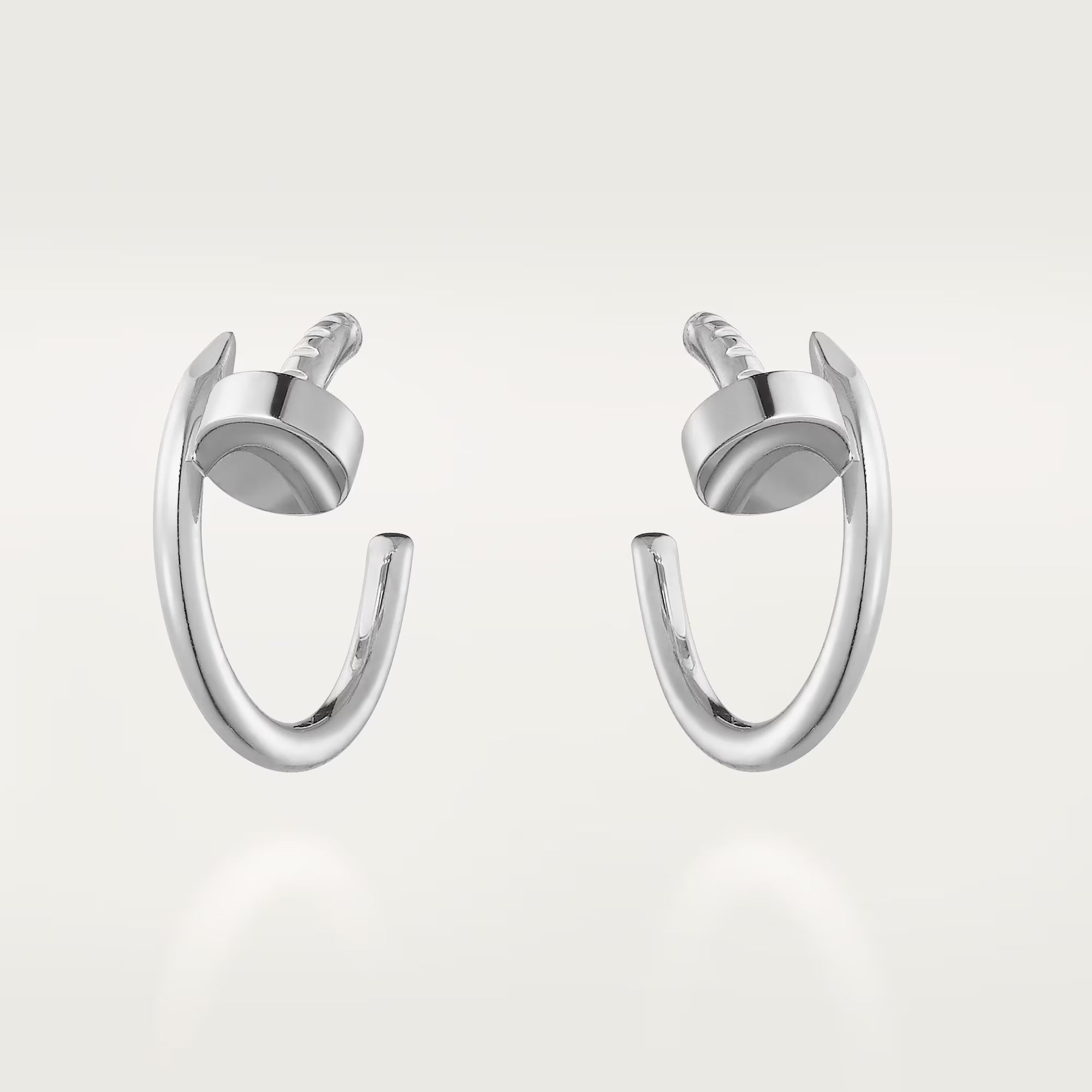 AV Linéa Clou Hoop Earrings – Small Model (White Gold)