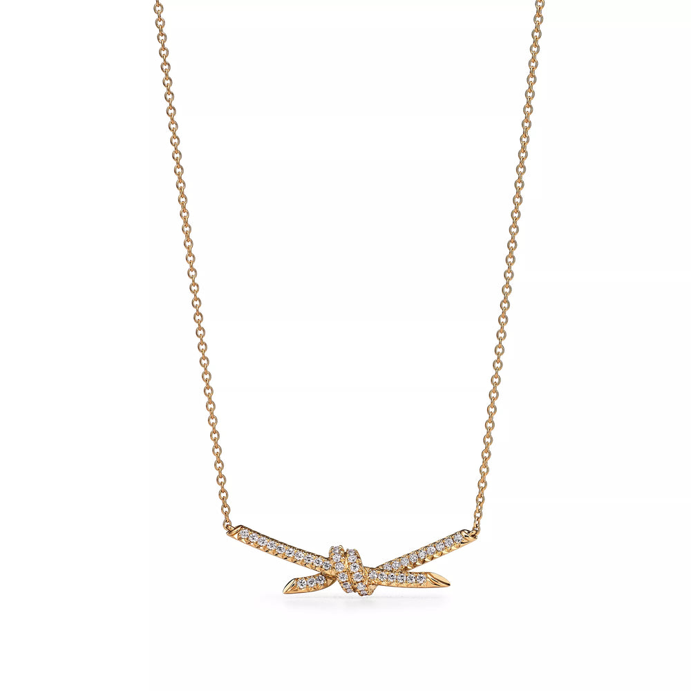 AV Lucent Necklace - Bangle with Diamonds (Yellow Gold)