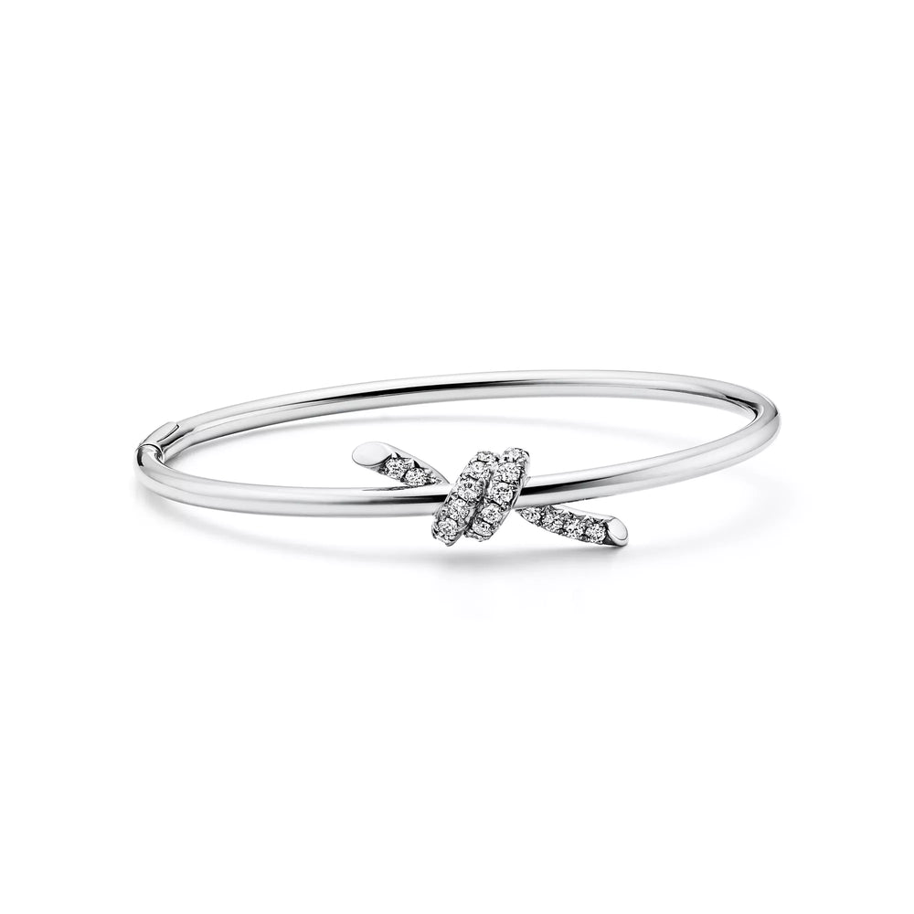 AV Lucent Bracelet - Diamond Wire Bangle (White Gold)