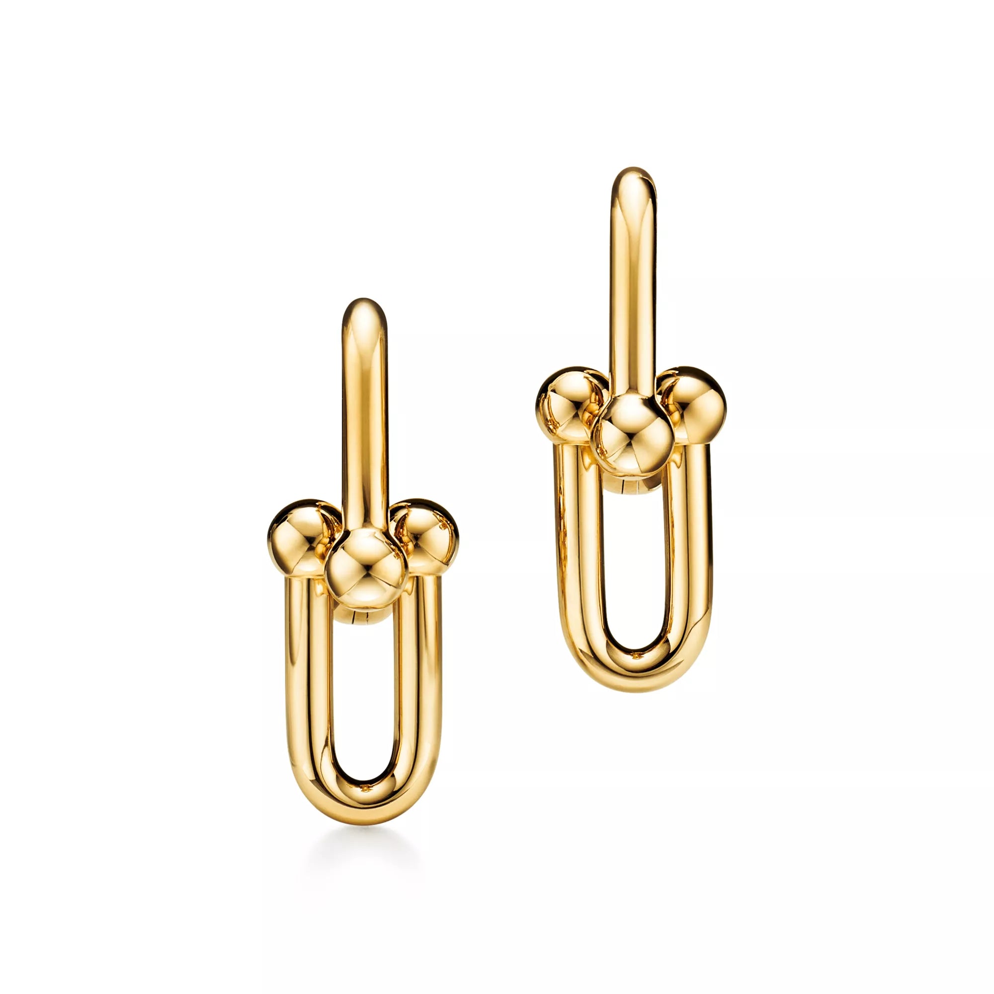 AV Pulse Earrings - Medium Link (Yellow Gold)
