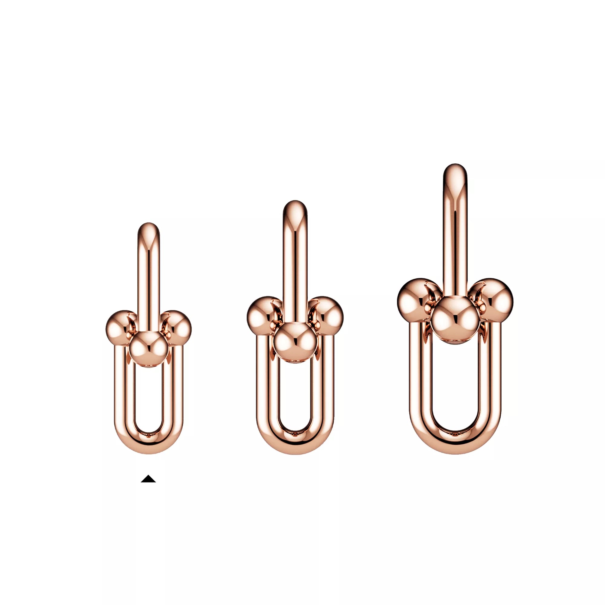 AV Pulse Earrings - Medium Link (Rose Gold)