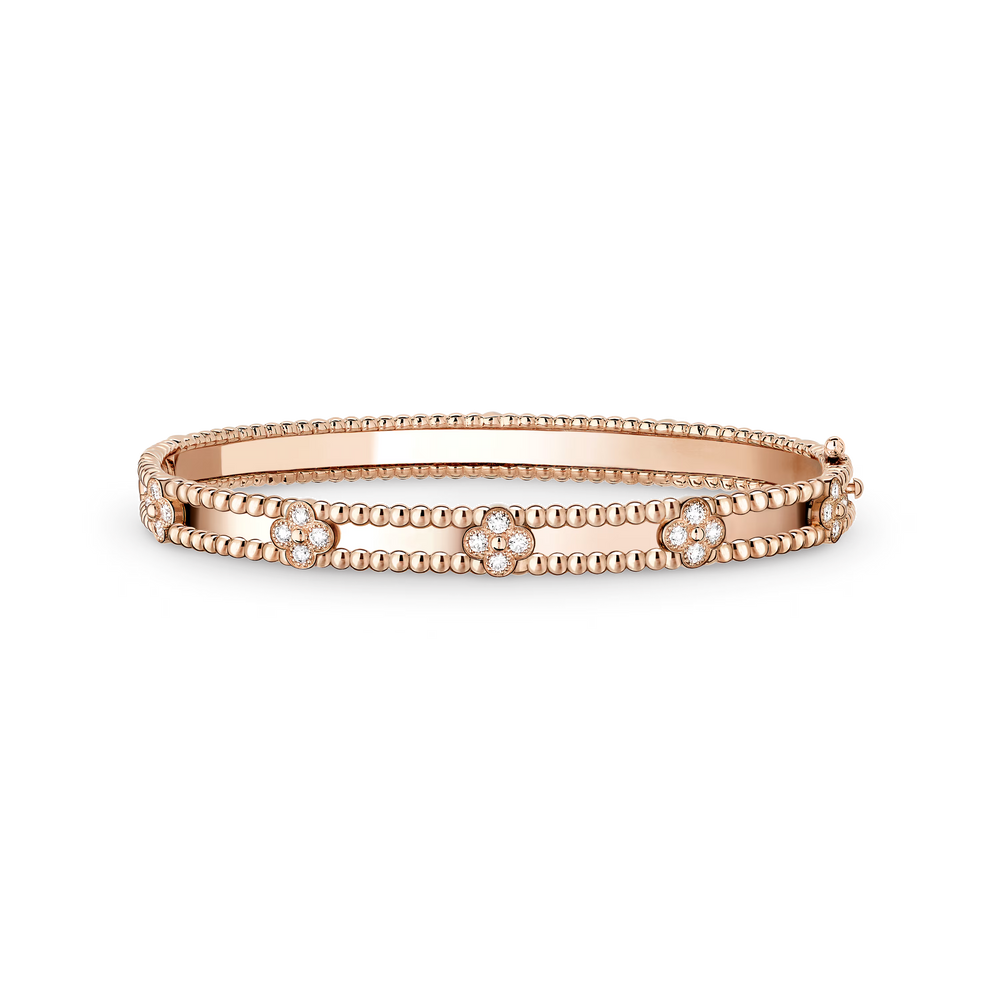 AV Mille four leaf clover bracelet, small (Rose gold)