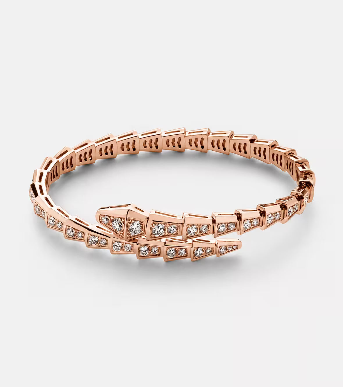AV Viper Essence Bracelet — Full Pavé Diamond (Rose Gold)