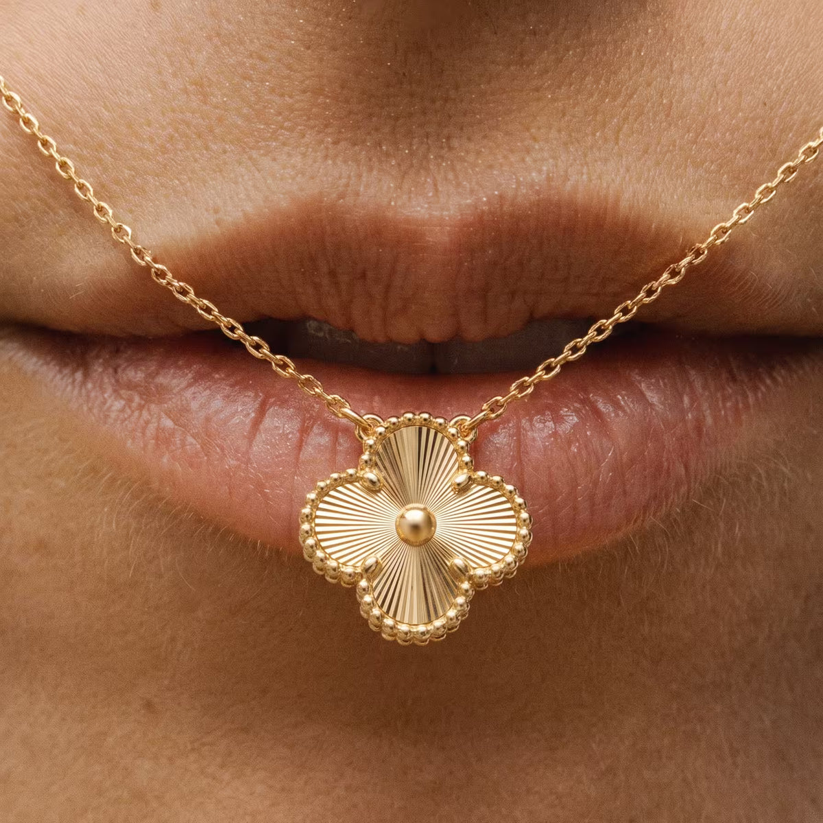 AV four leaf clover necklace