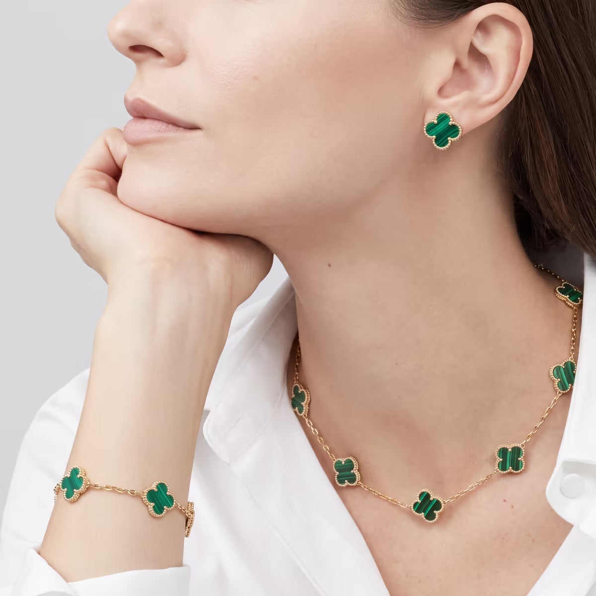 AV four leaf clover earrings
