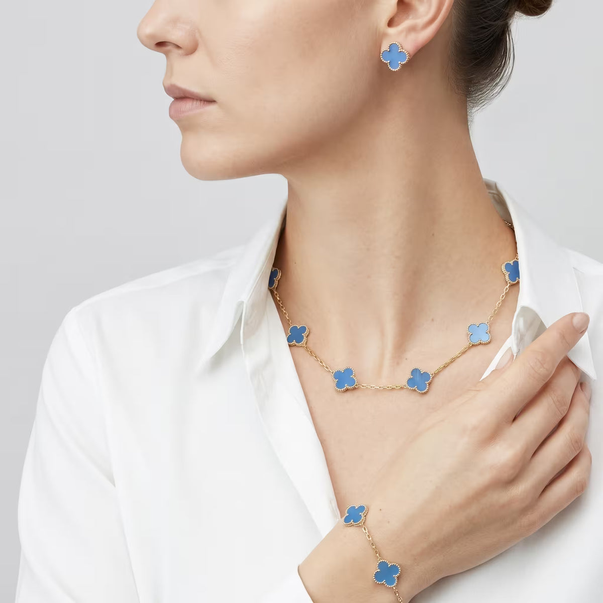 AV four leaf clover earrings