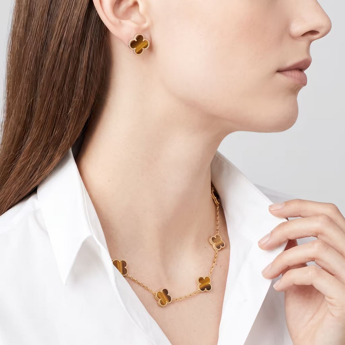 AV four leaf clover earrings