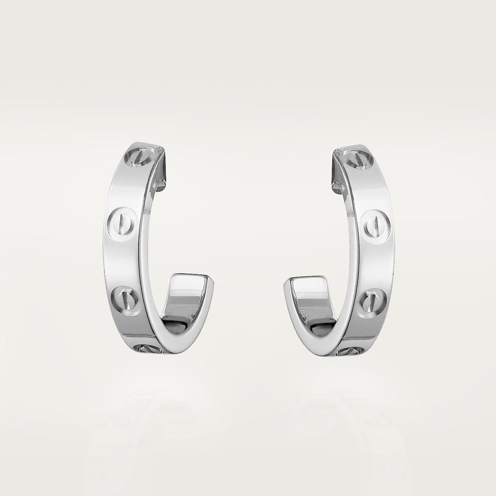 AV Amour Hoop Earrings – Small Model (White Gold)