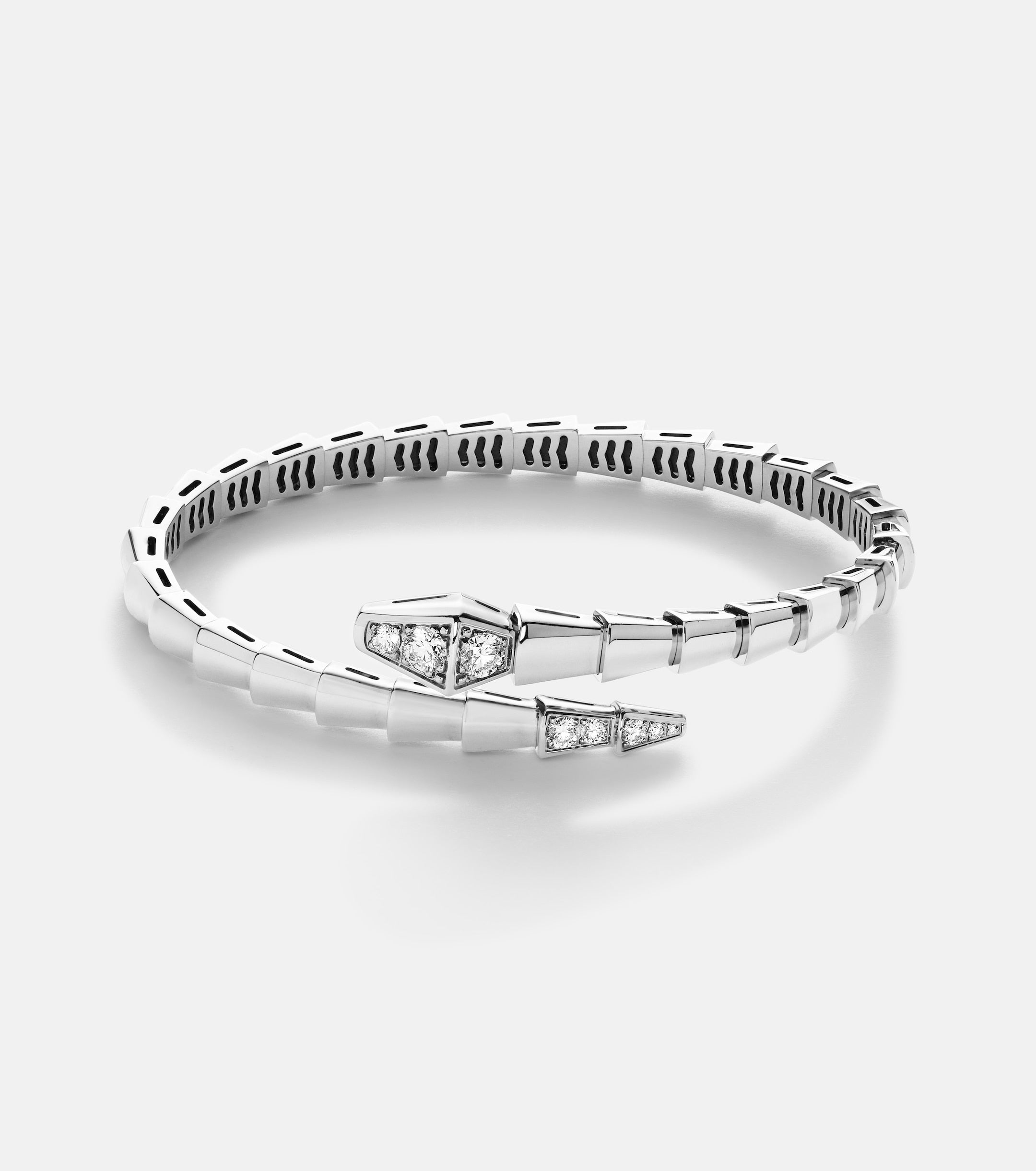 AV Viper Essence Bracelet — Pavé Diamond Head & Tail (White Gold)