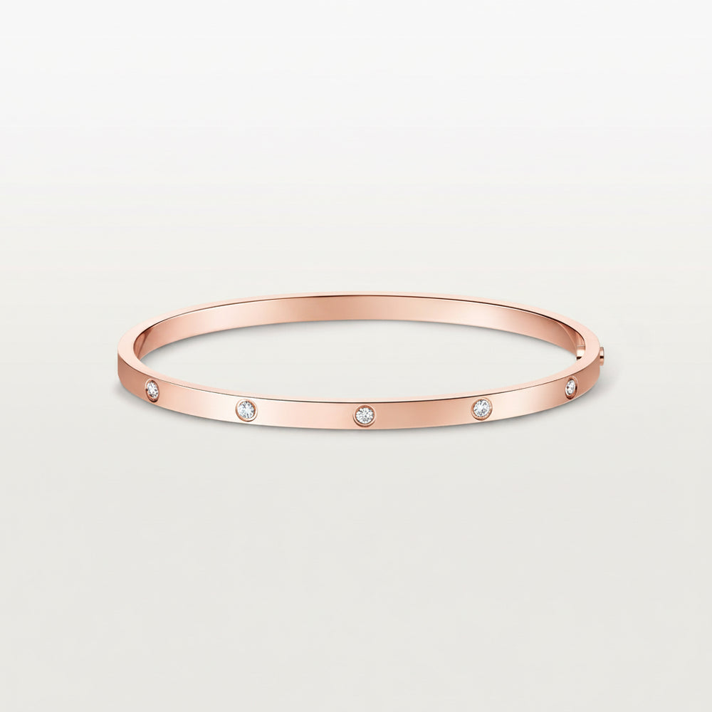 AV Amour Bracelet - Small Model, 10 Diamonds (Rose Gold)