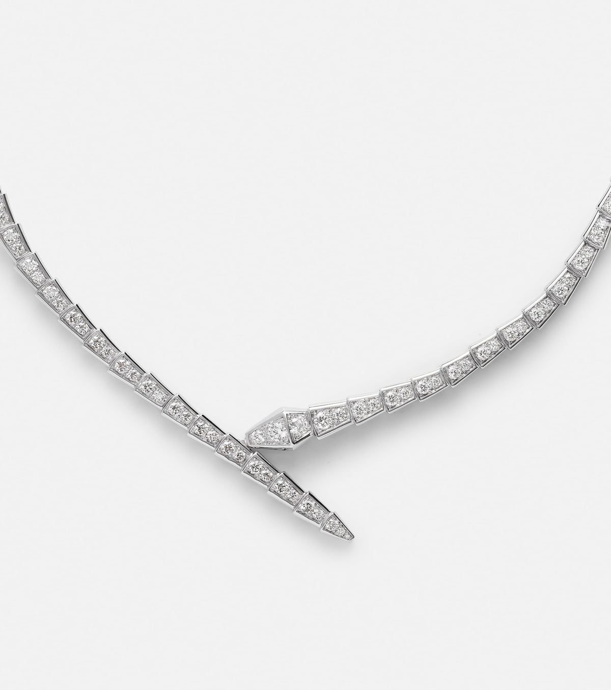 AV Viper Essence Necklace — Full Pavé Diamond (White Gold)