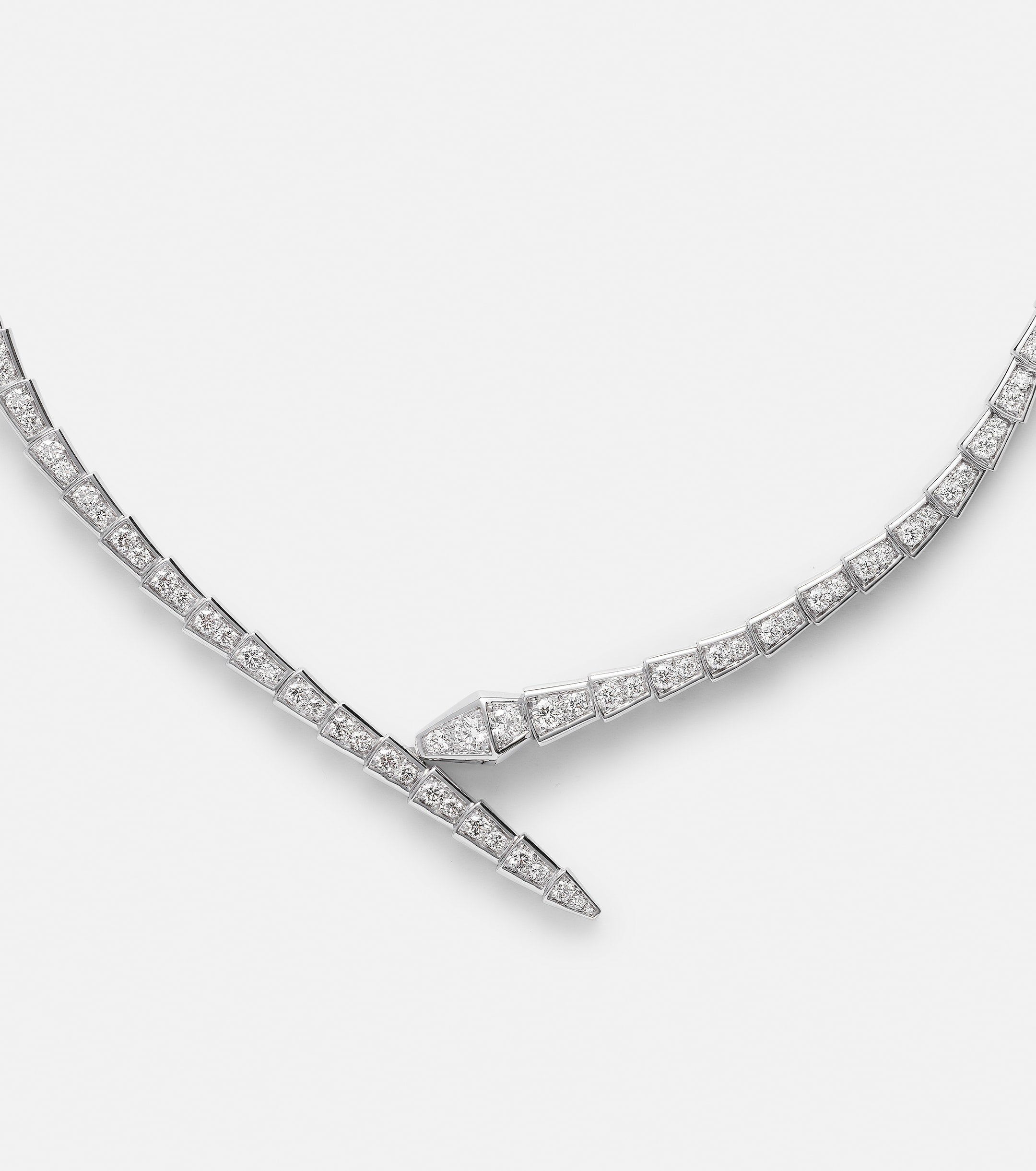 AV Viper Essence Necklace — Full Pavé Diamond (White Gold)