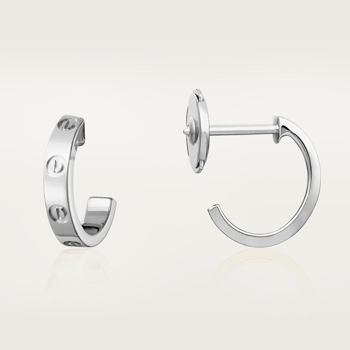 AV Amour Hoop Earrings – Small Model (White Gold)