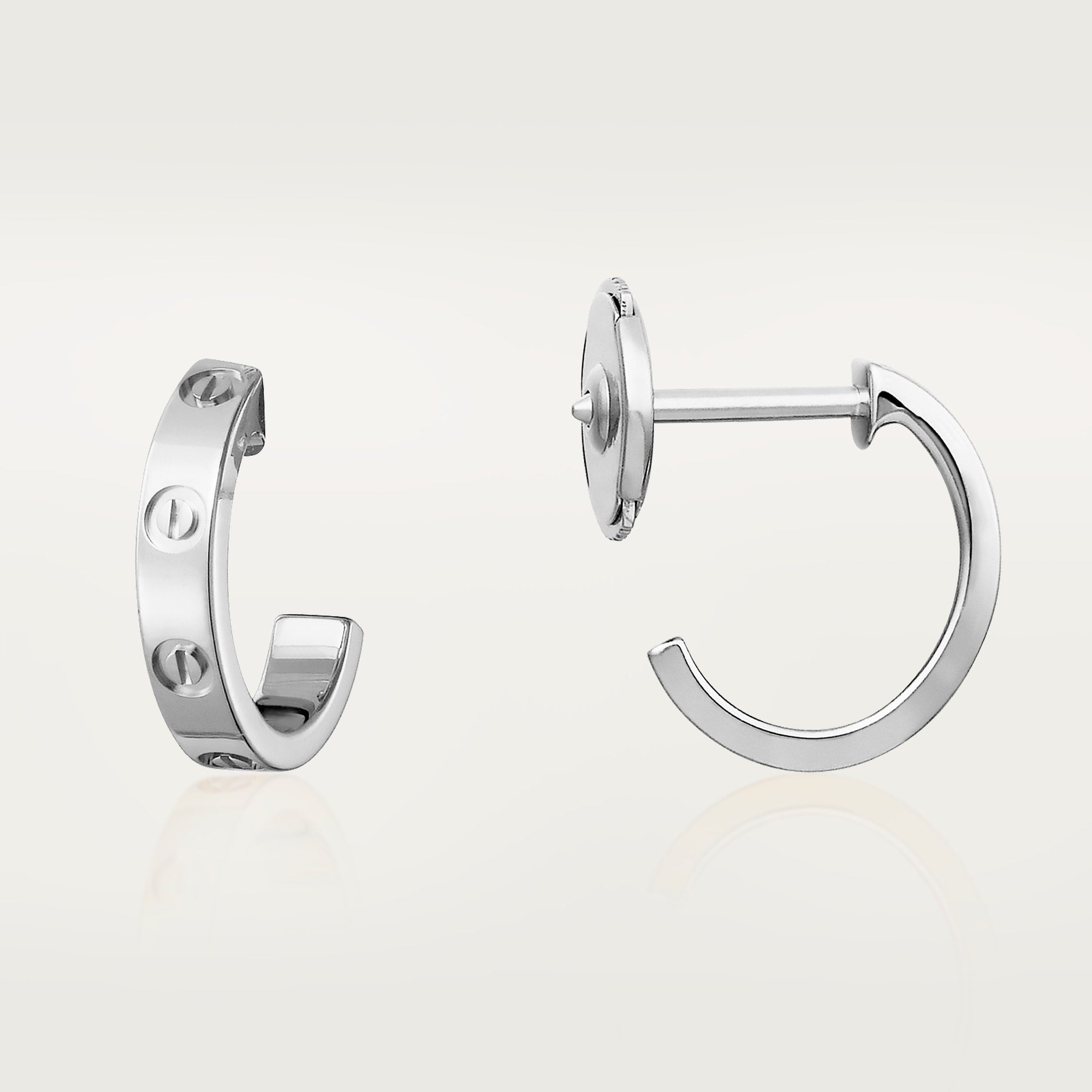 AV Amour Hoop Earrings – Small Model (White Gold)
