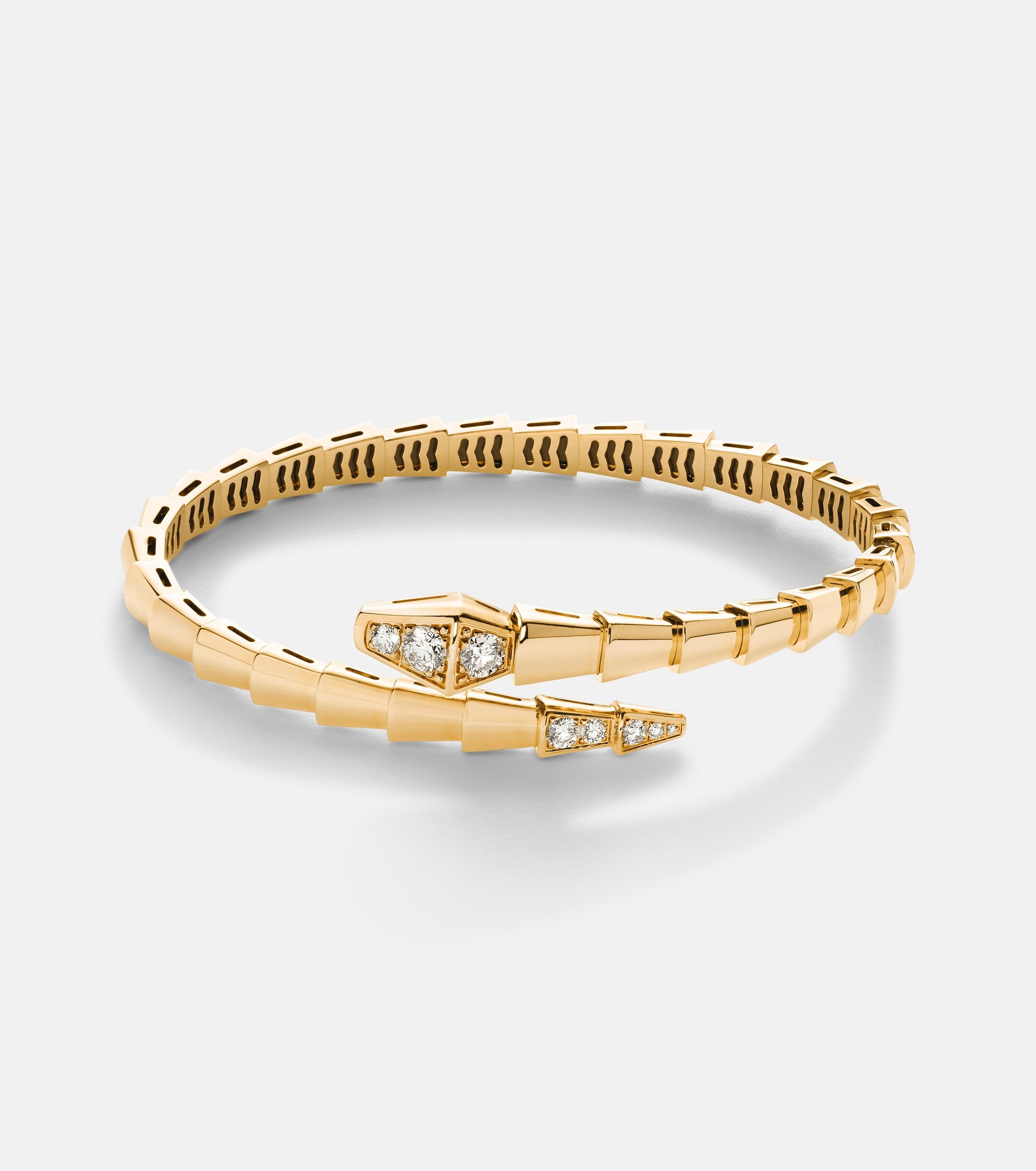 AV Viper Essence Bracelet — Pavé Diamond Head & Tail (Yellow Gold)