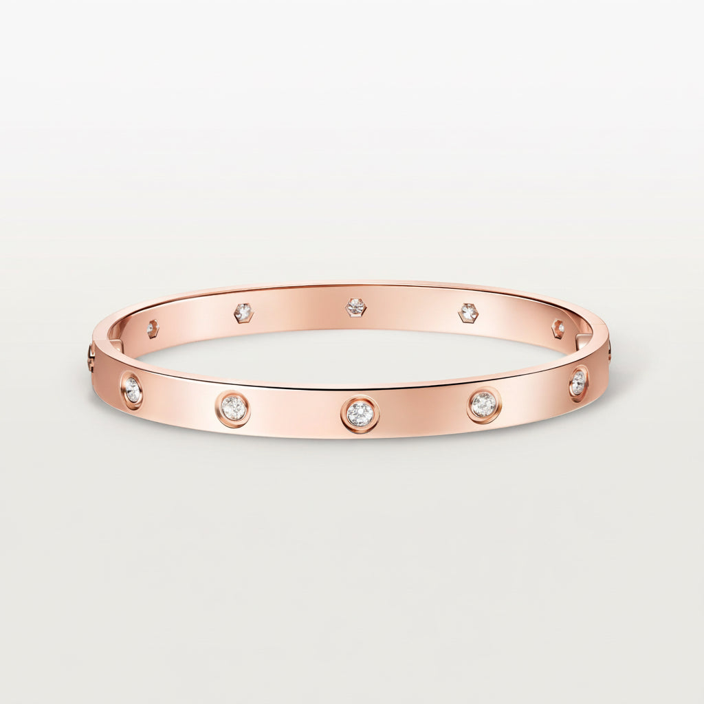 AV Amour Bracelet - Classic Model, 10 Diamonds (Rose Gold)