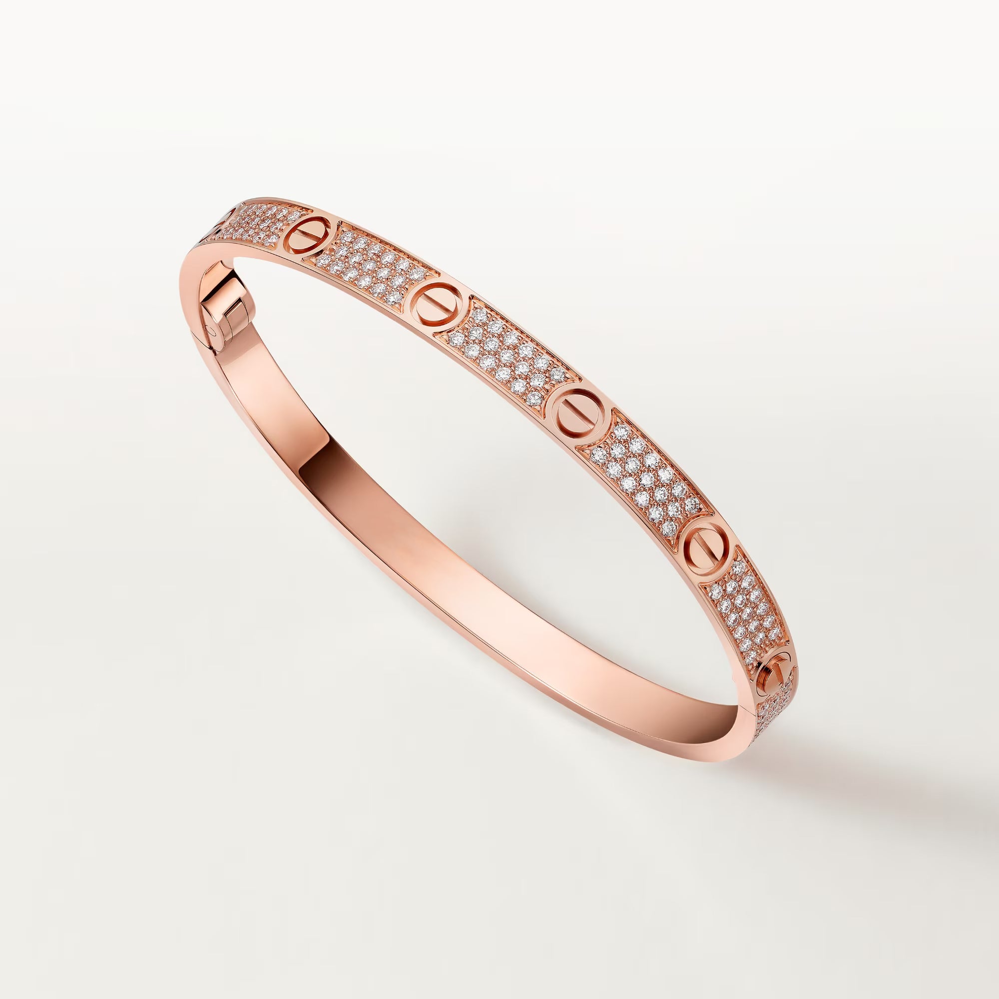 AV Amour Bracelet - Medium Pavé Model (Rose Gold)