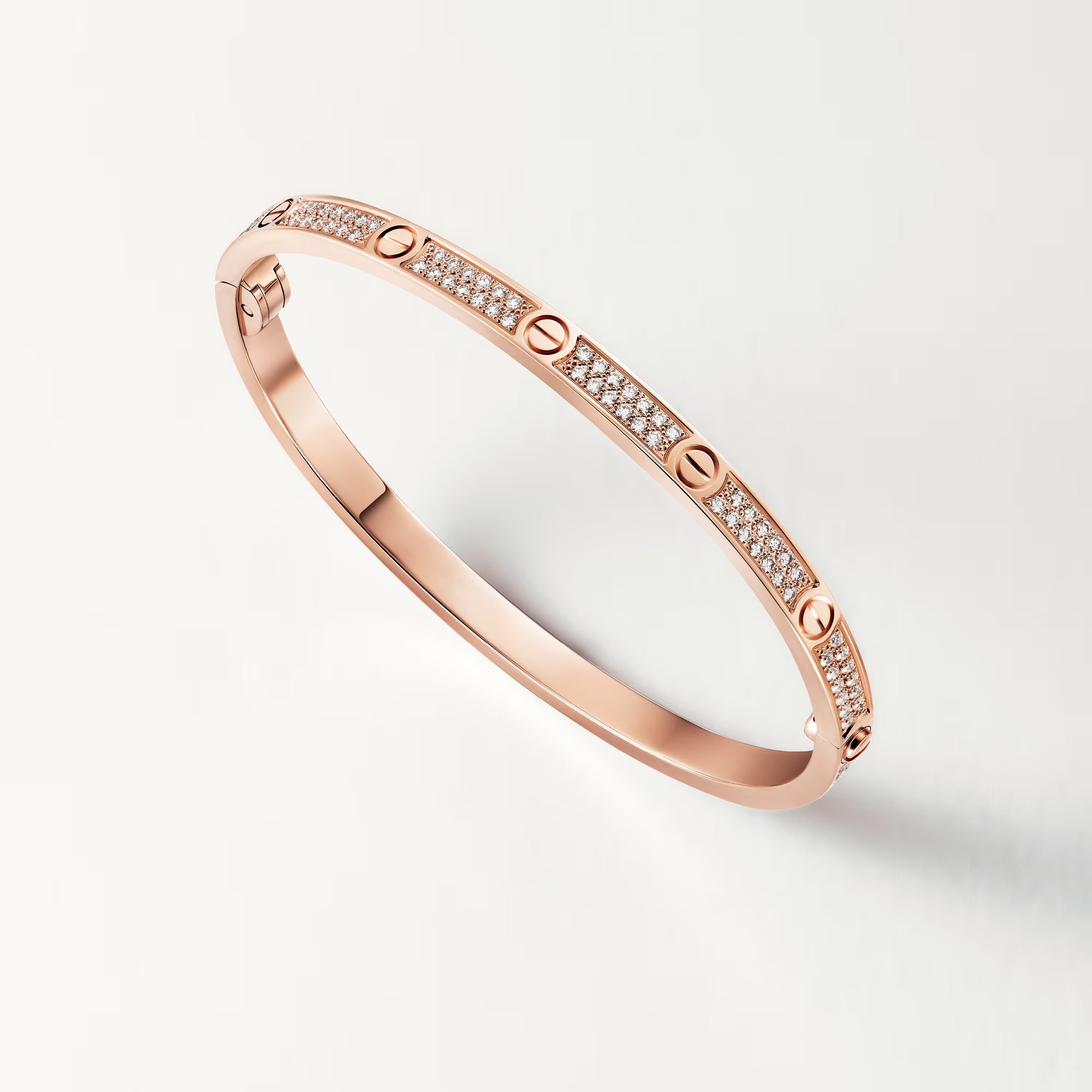 AV Amour Bracelet - Small Pavé Model (Rose Gold)